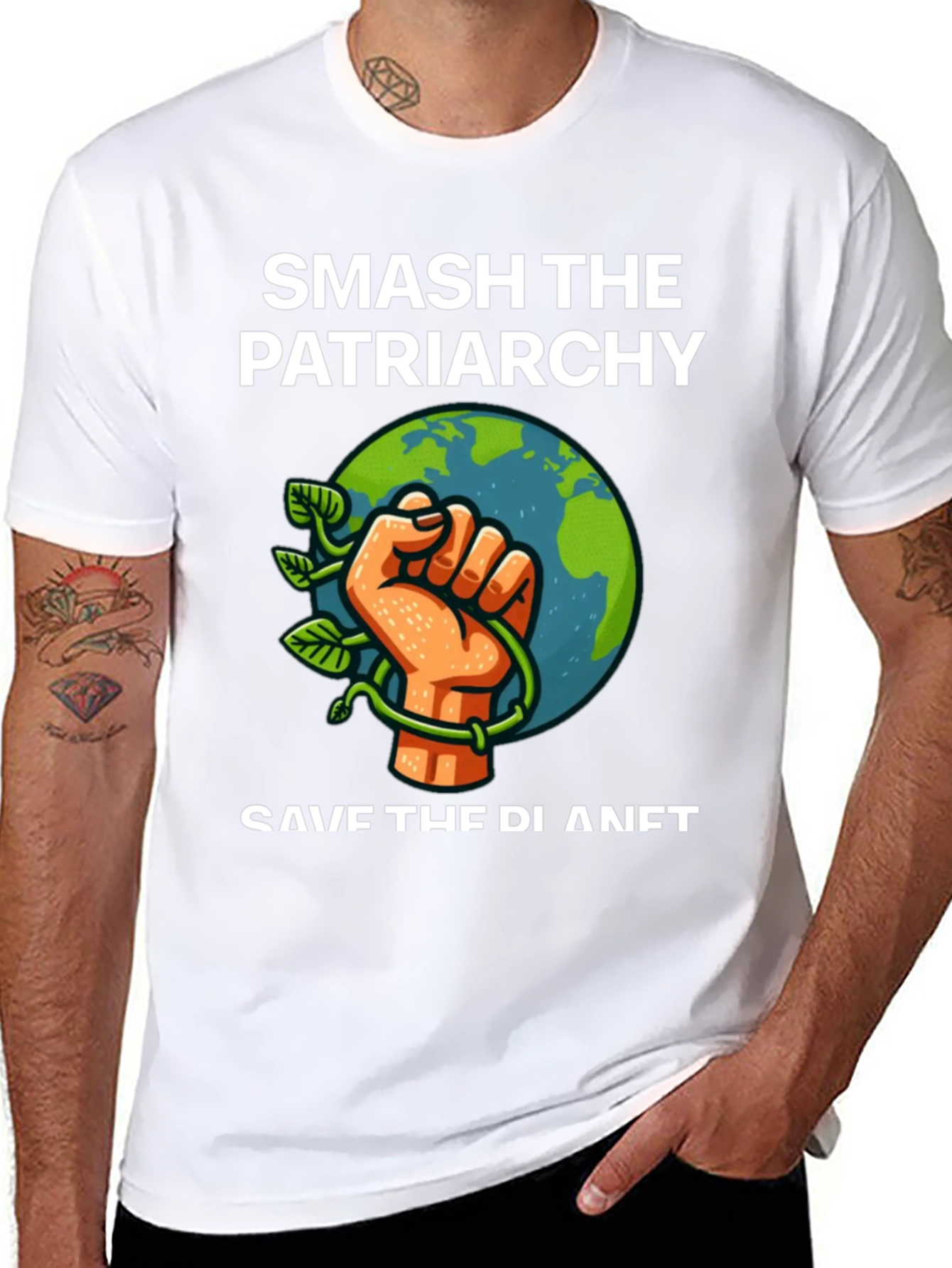 Smash Patriarchy Save Planet Graphic Tee