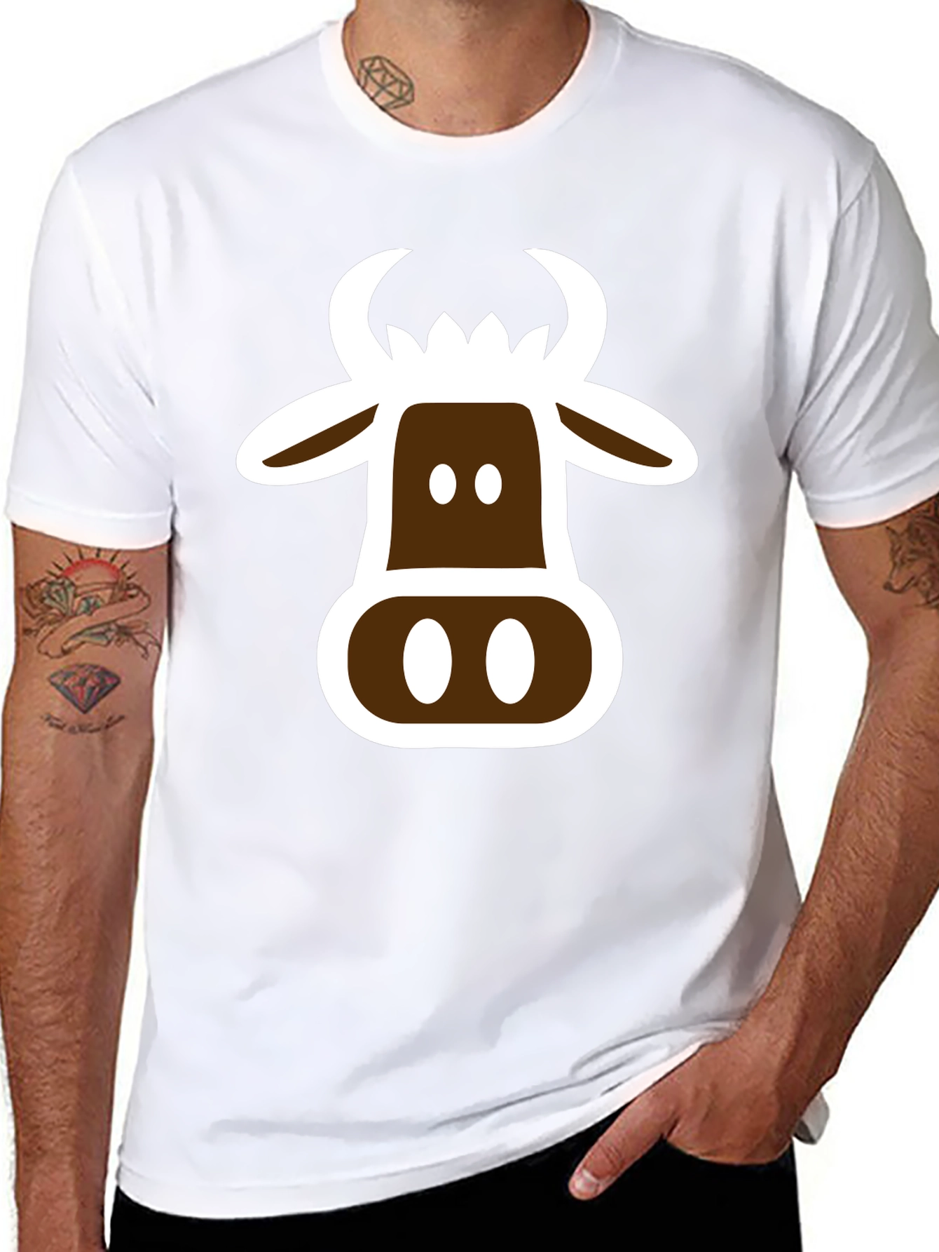 Cow Graphic T-Shirt - Novelty Tee