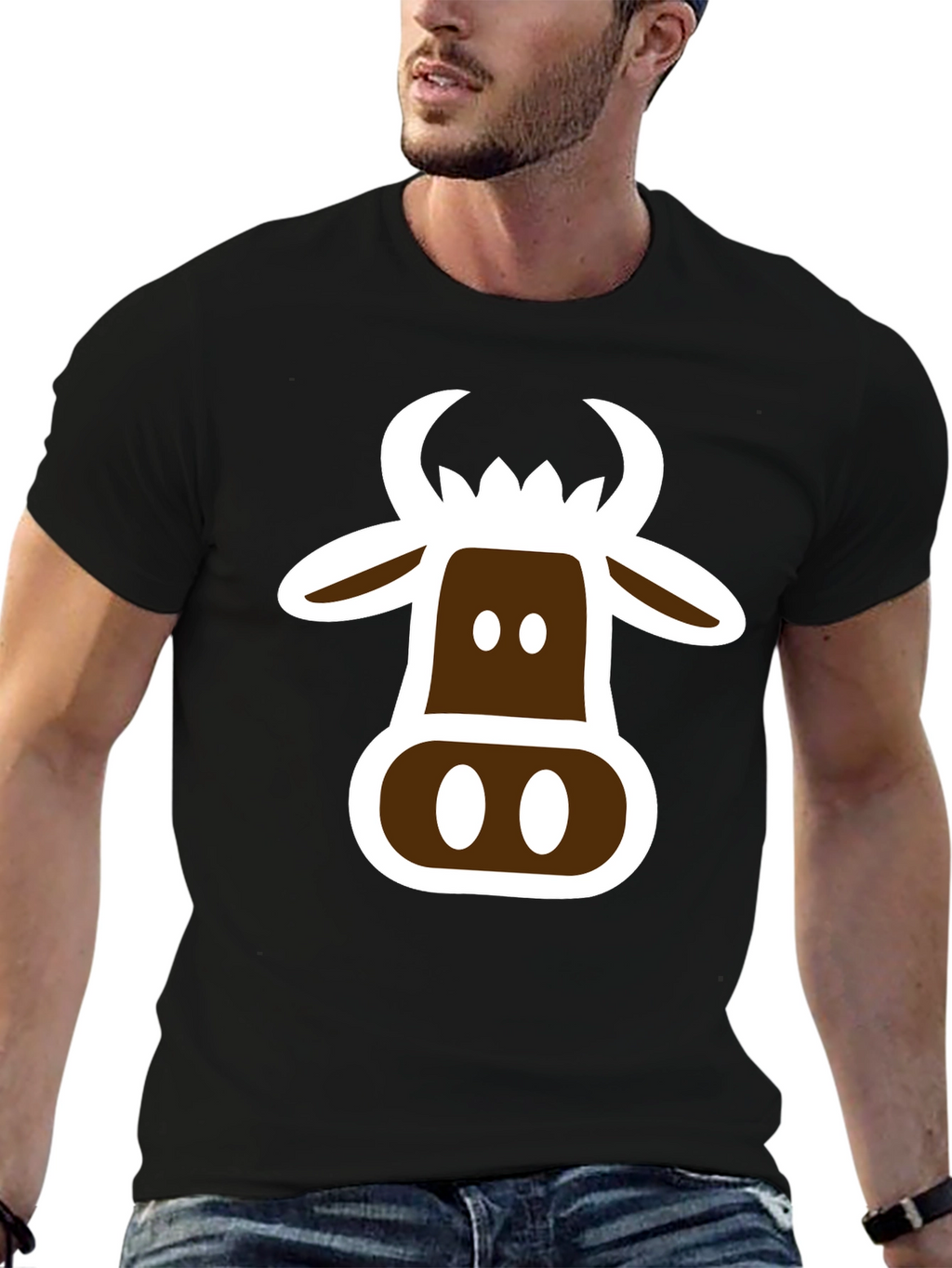 Cow Graphic T-Shirt - Novelty Tee
