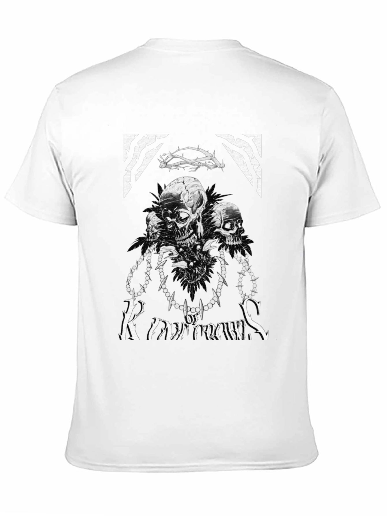 Skull Crown Graphic Tee - Dark Aesthetic T-Shirt
