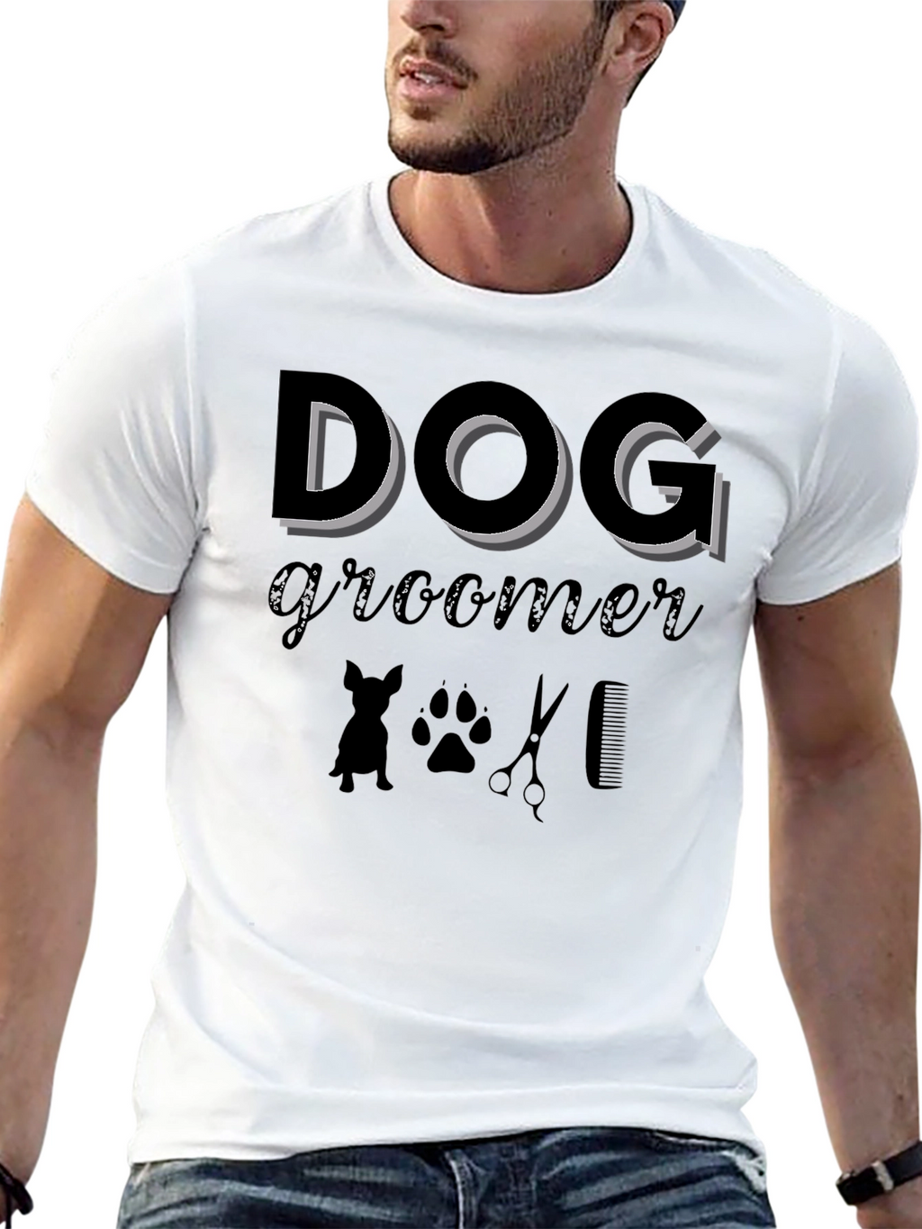 Dog Groomer T-Shirt Black