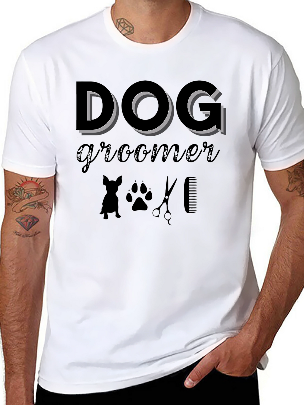 Dog Groomer T-Shirt Black