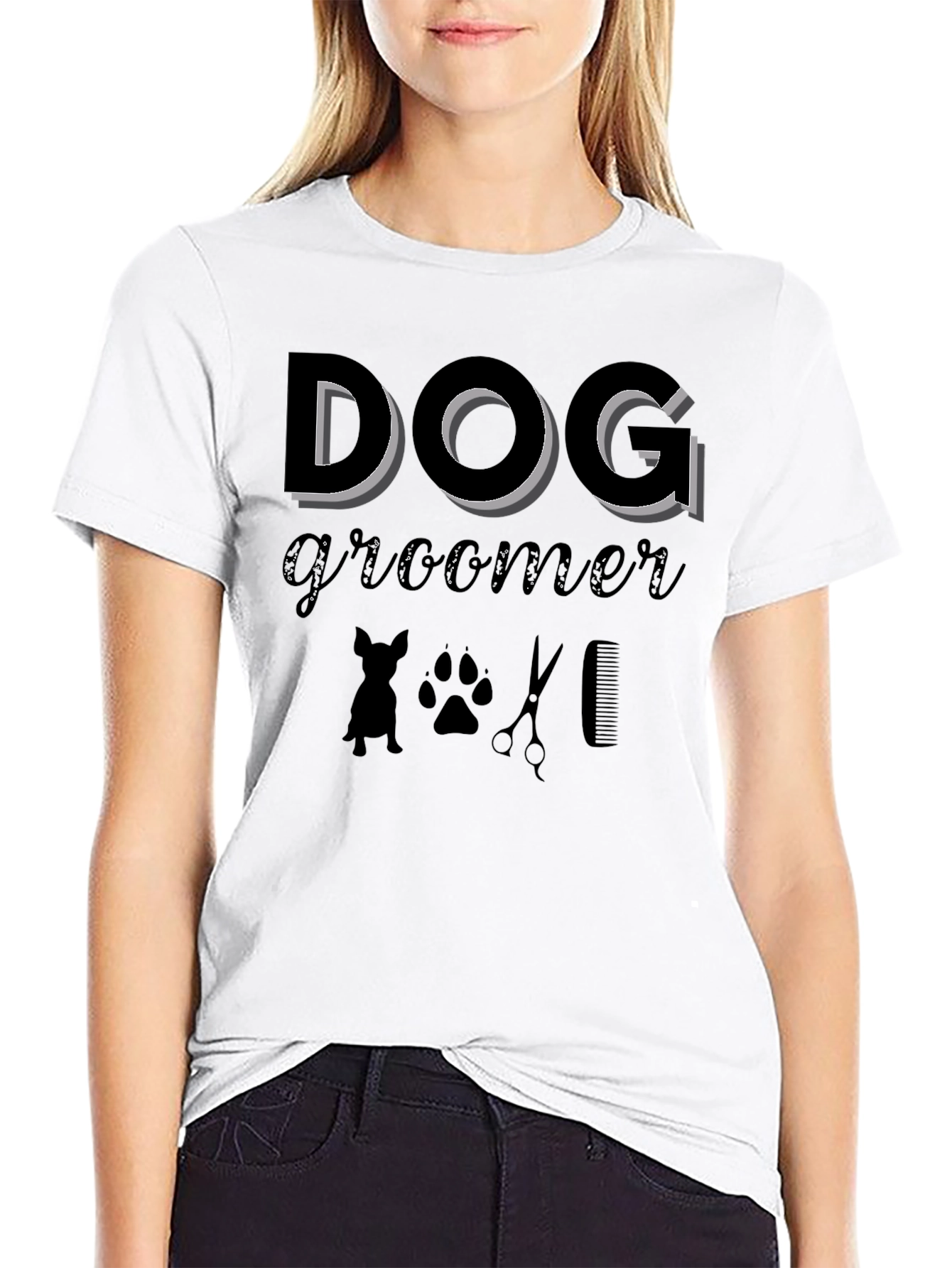 Dog Groomer T-Shirt Black