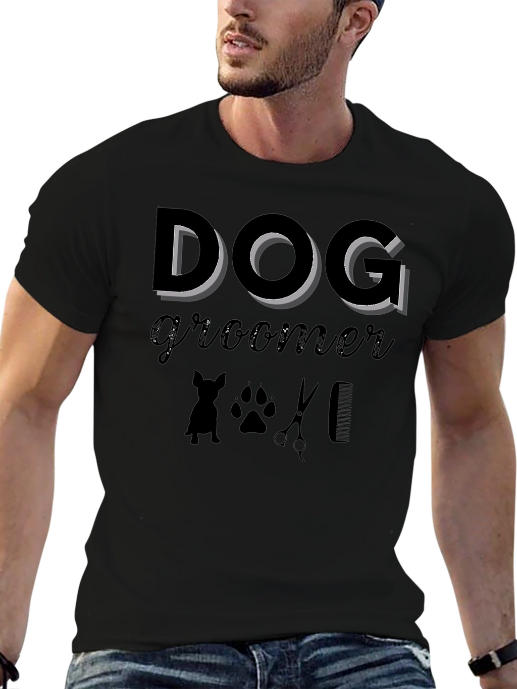 Dog Groomer T-Shirt Black