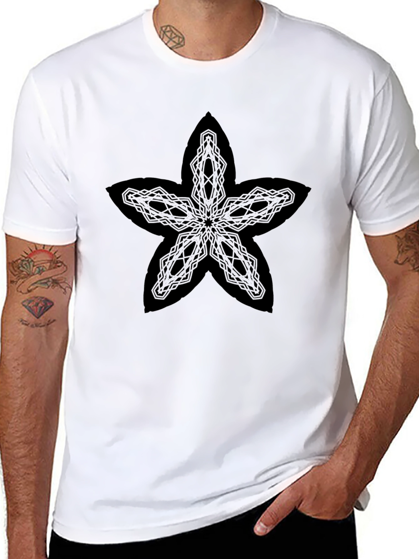 Black Starfish Graphic Tee - Casual Style