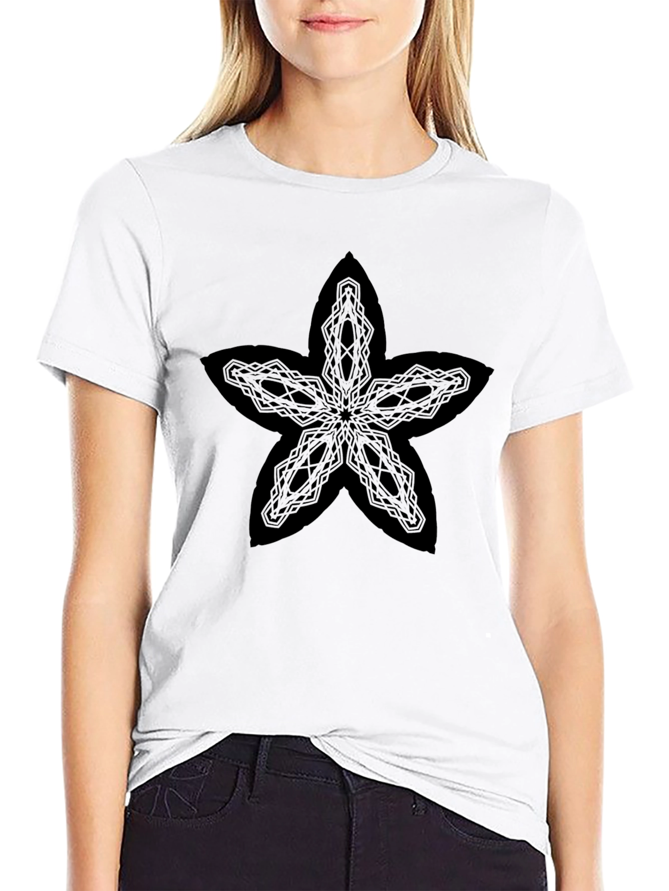 Black Starfish Graphic Tee - Casual Style