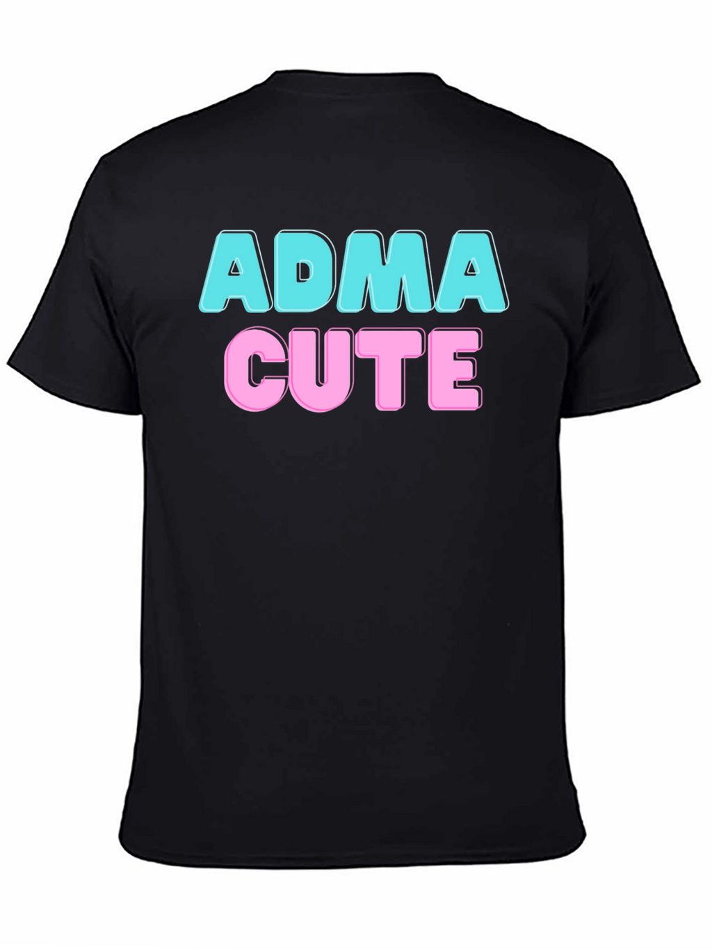 ADMA Cute Graphic Tee - Black T-Shirt