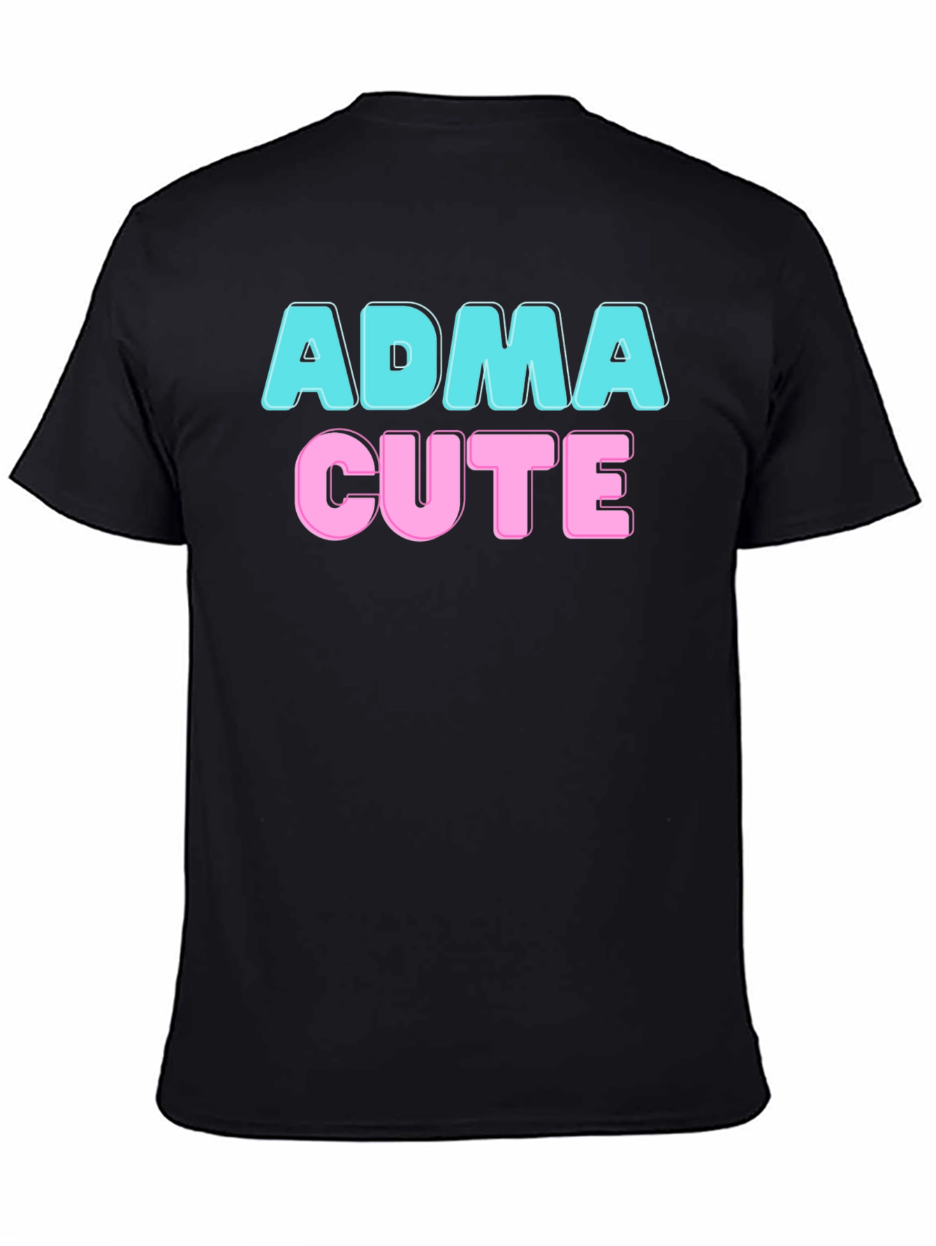 ADMA Cute Graphic Tee - Black T-Shirt