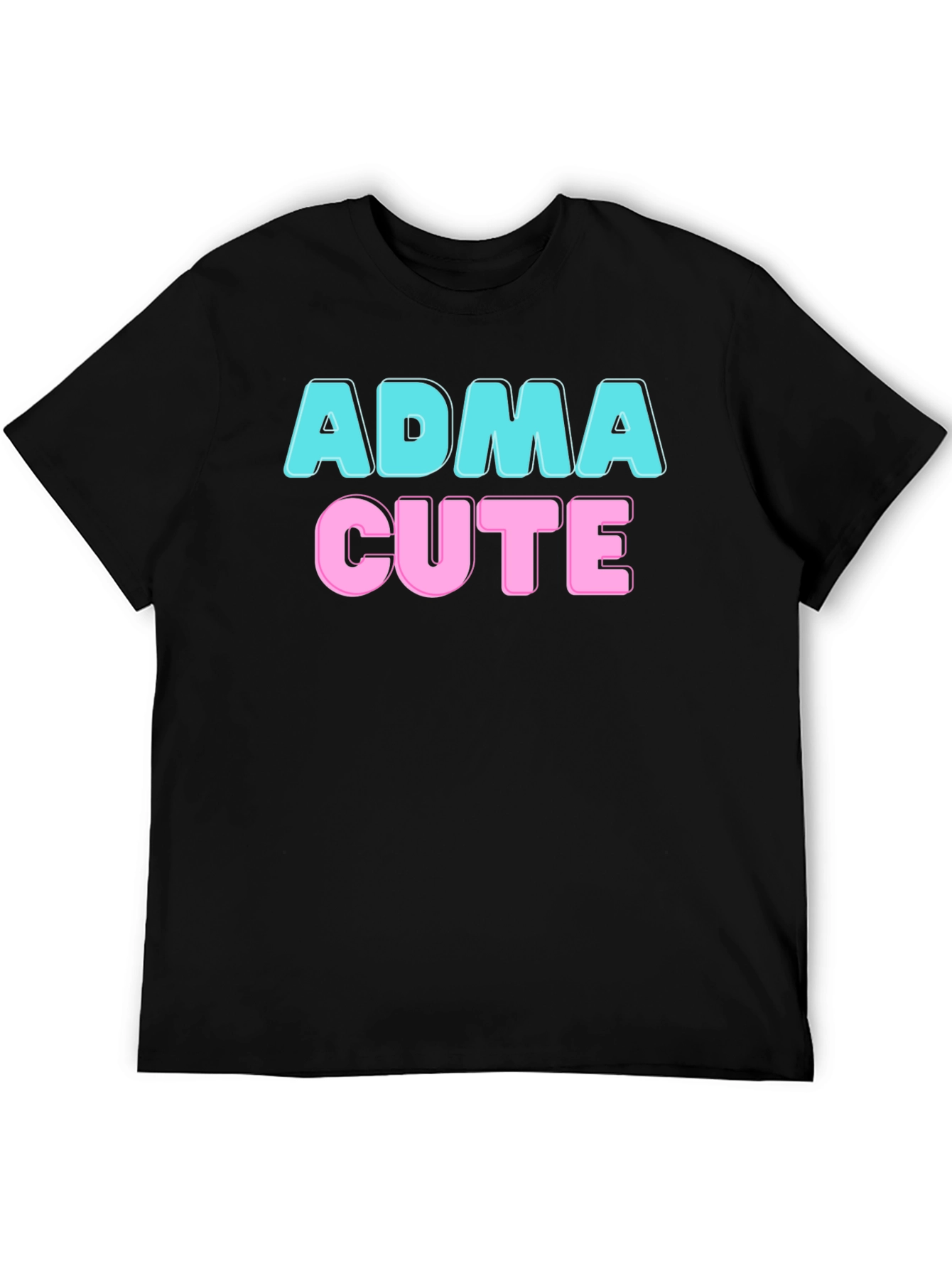 ADMA Cute Graphic Tee - Black T-Shirt