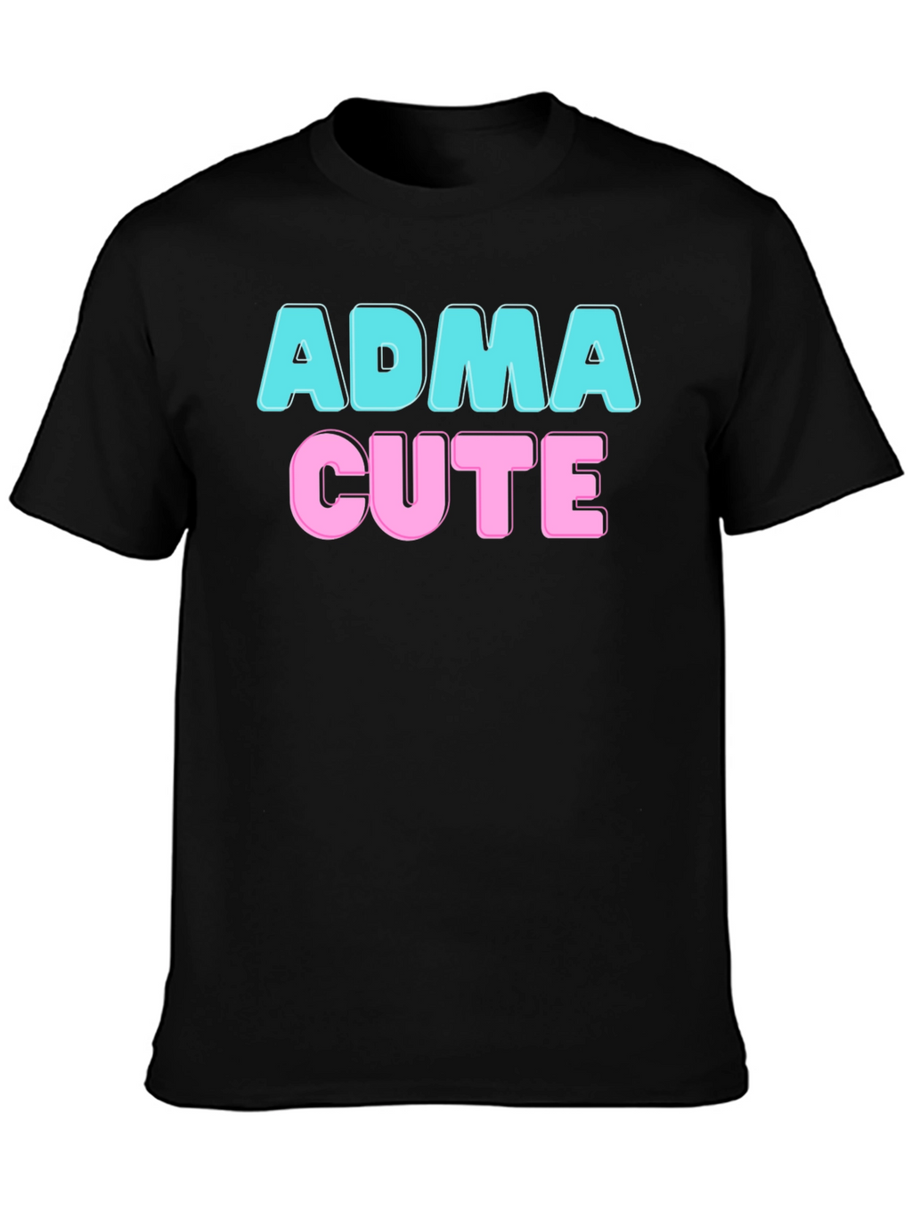 ADMA Cute Graphic Tee - Black T-Shirt