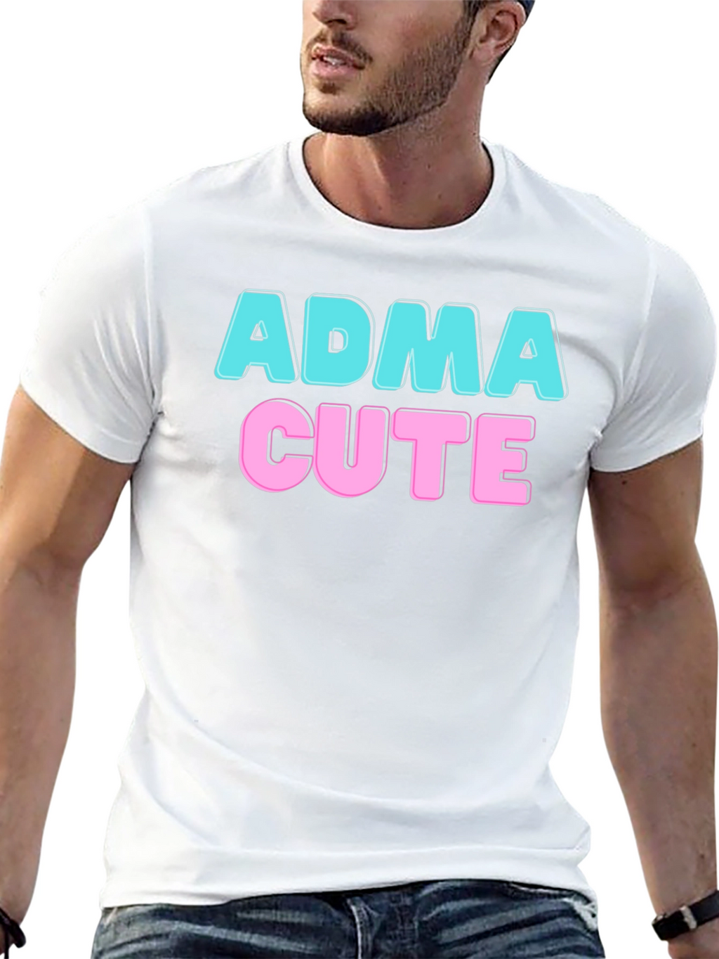 ADMA Cute Graphic Tee - Black T-Shirt