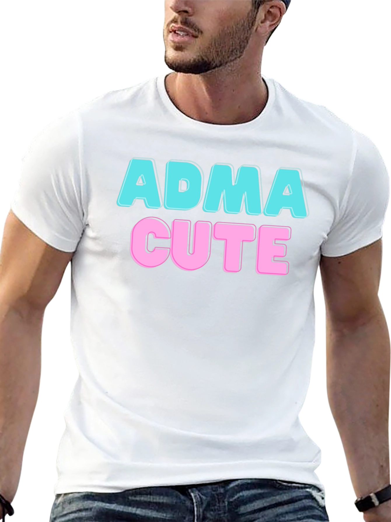ADMA Cute Graphic Tee - Black T-Shirt