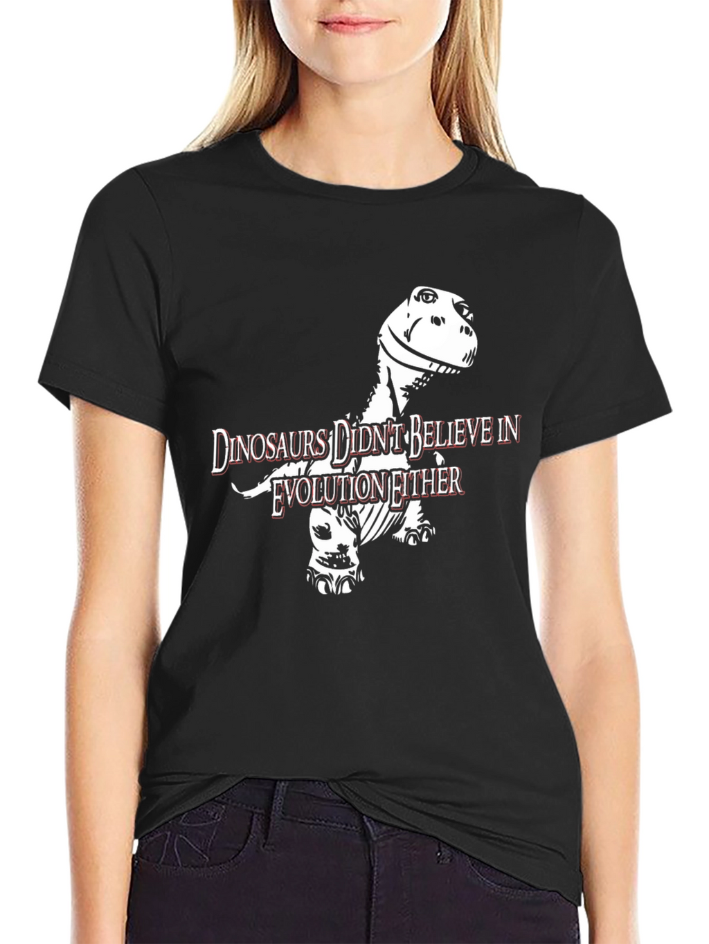 Dinosaurs Didnt Believe in Evolution Funny T-Shirt