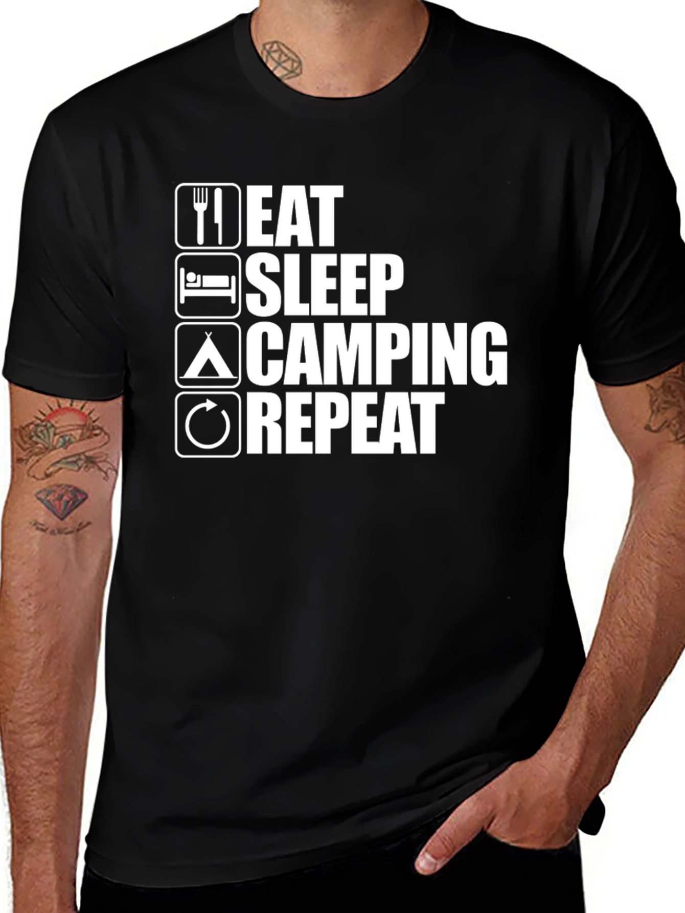 Eat Sleep Camping Repeat T-Shirt