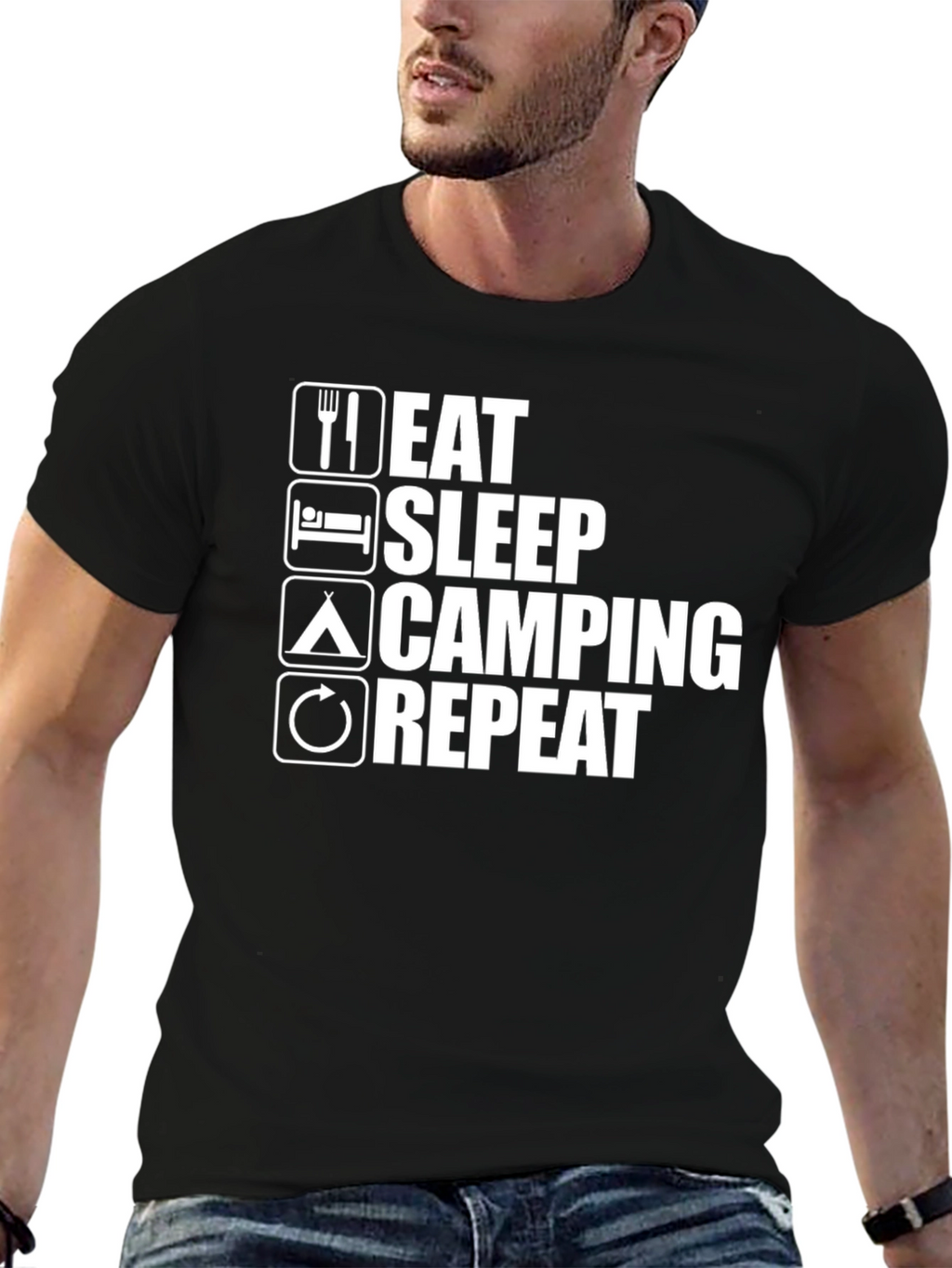 Eat Sleep Camping Repeat T-Shirt