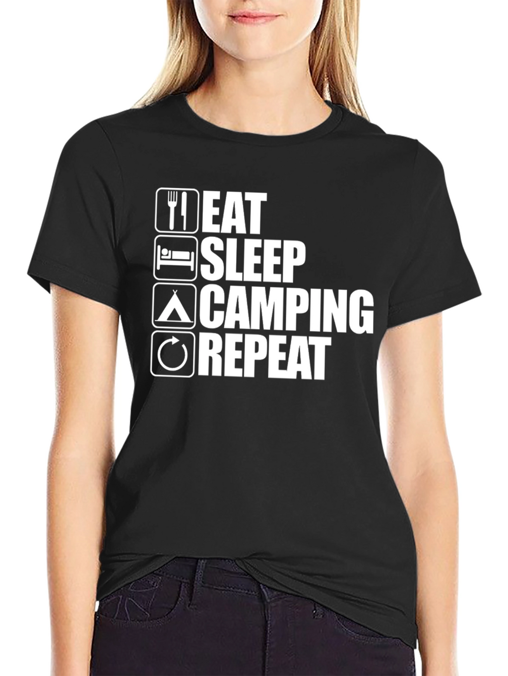 Eat Sleep Camping Repeat T-Shirt
