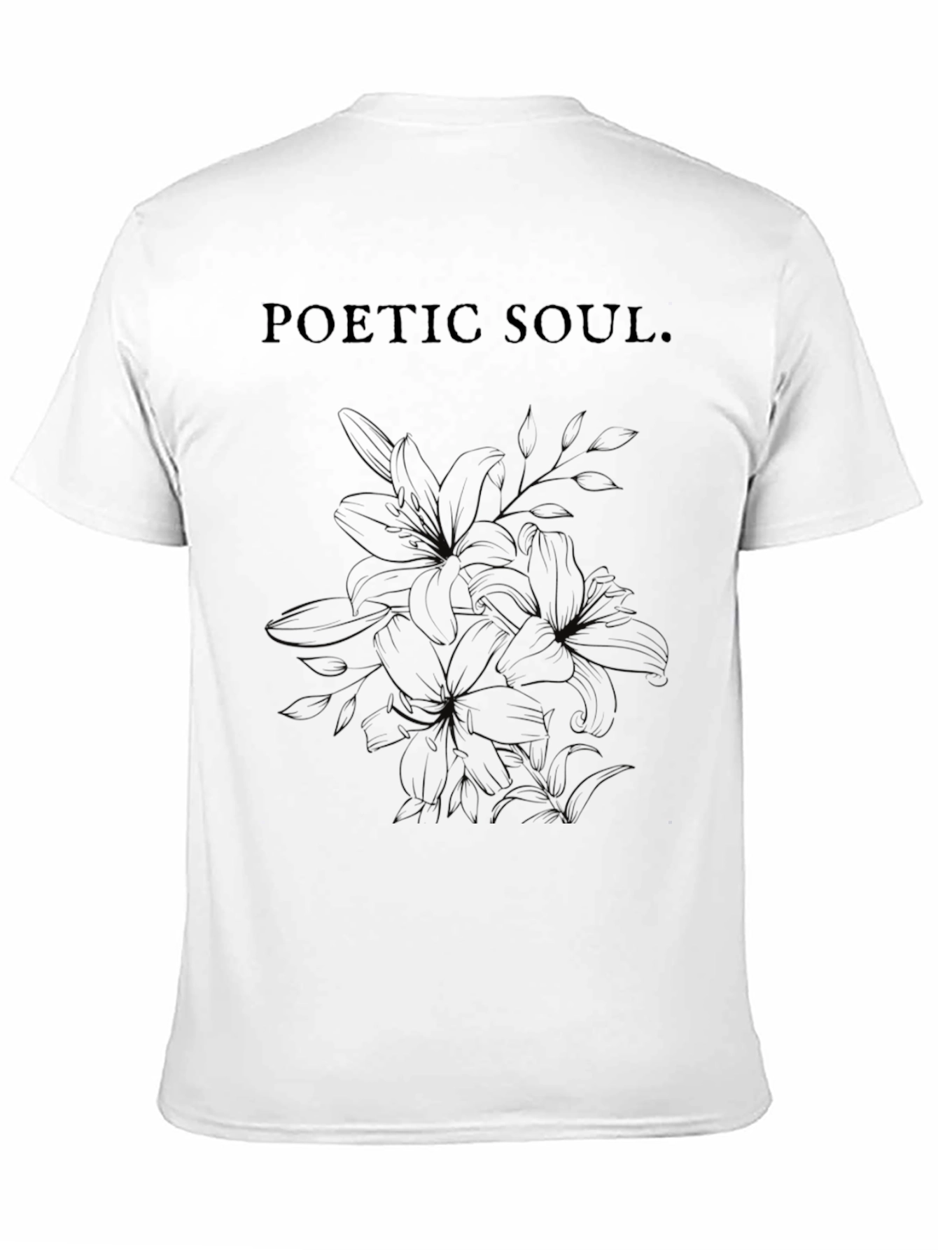 Poetic Soul Lily Graphic Tee - Black