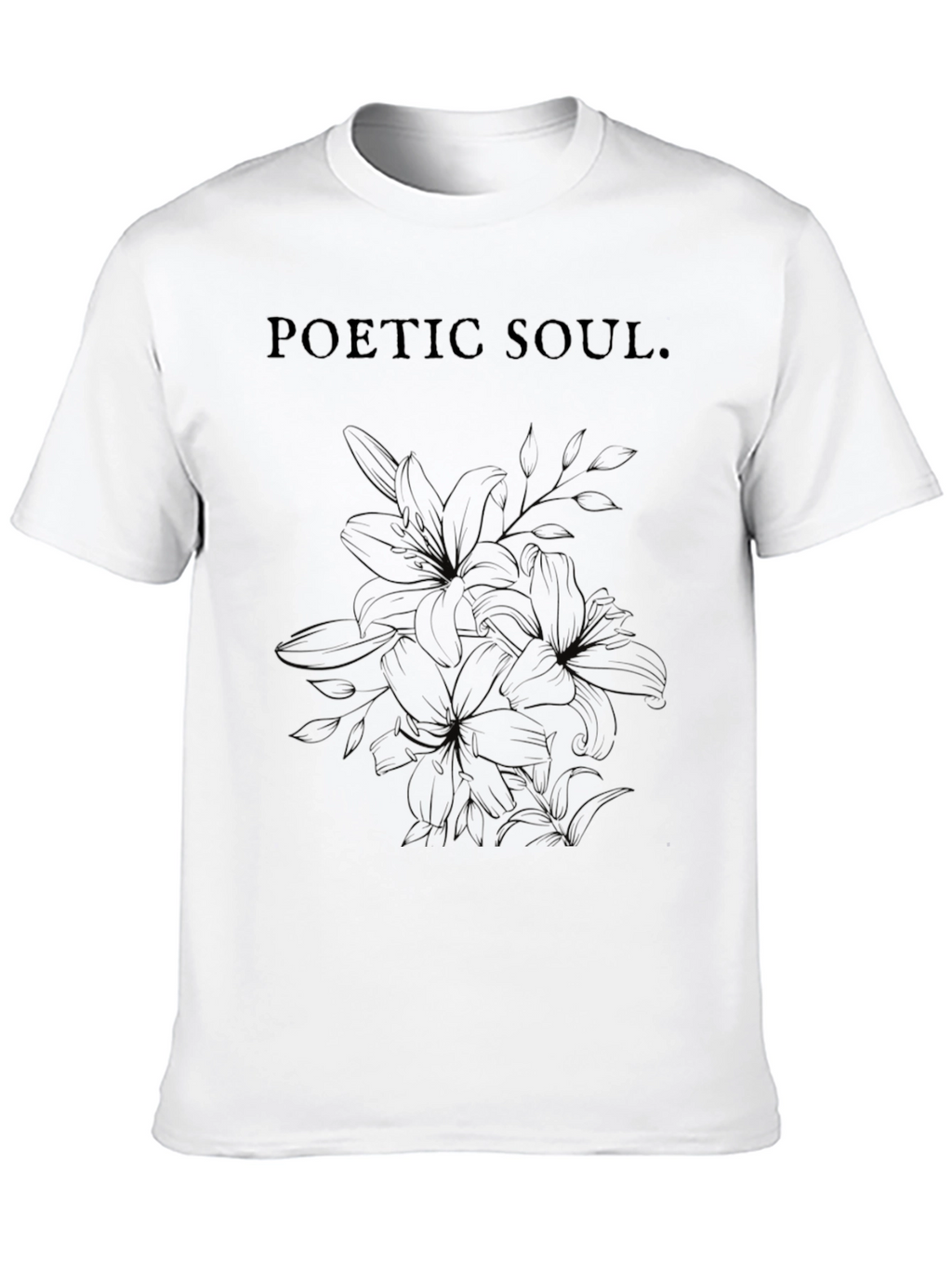 Poetic Soul Lily Graphic Tee - Black