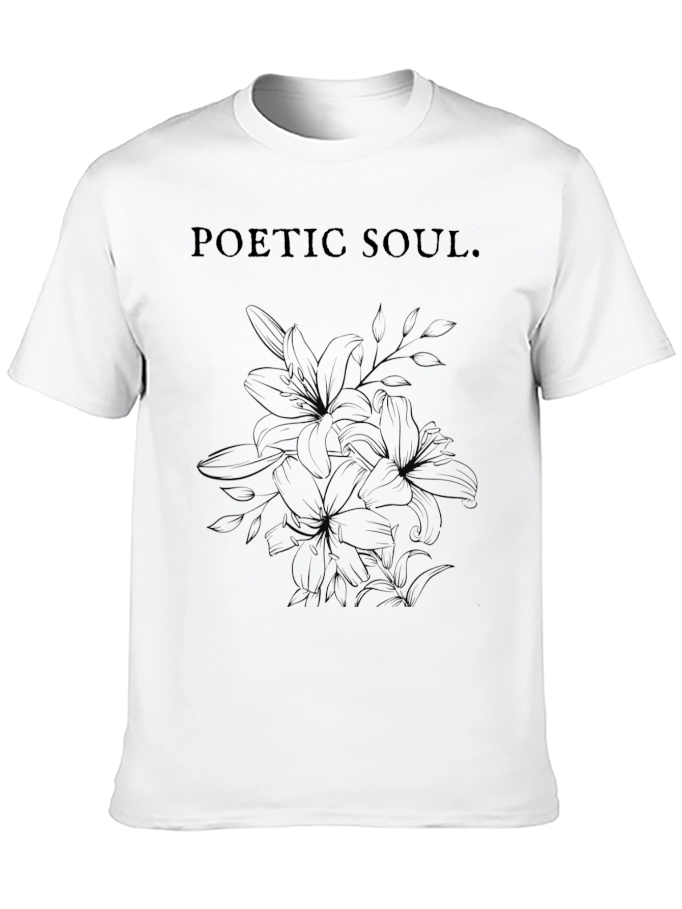 Poetic Soul Lily Graphic Tee - Black