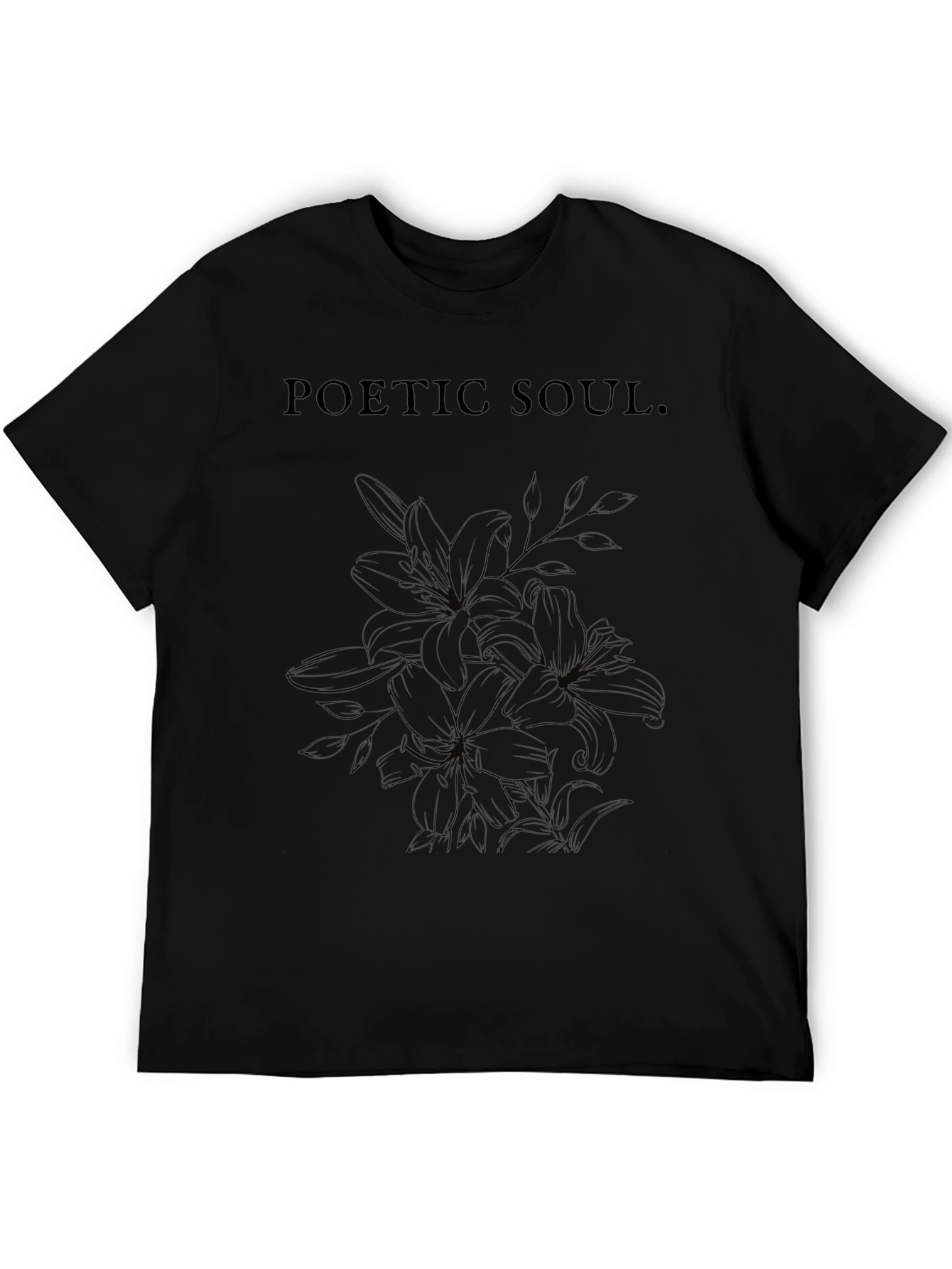 Poetic Soul Lily Graphic Tee - Black