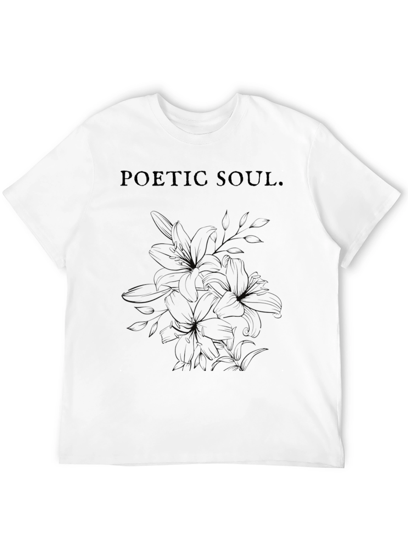 Poetic Soul Lily Graphic Tee - Black