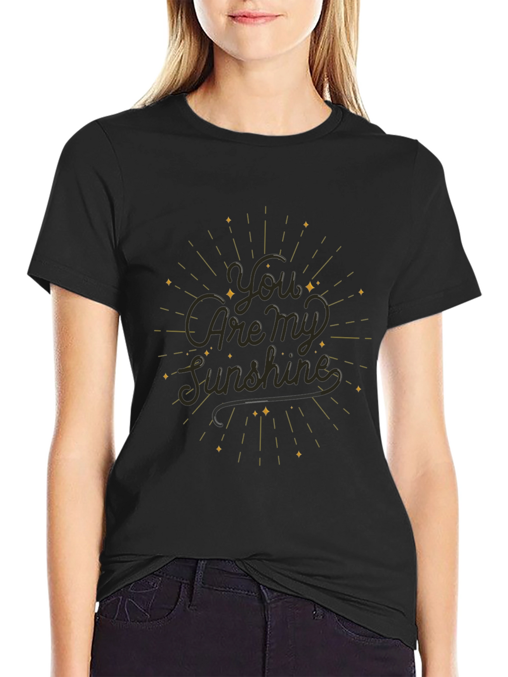 You Are My Sunshine Black T-Shirt