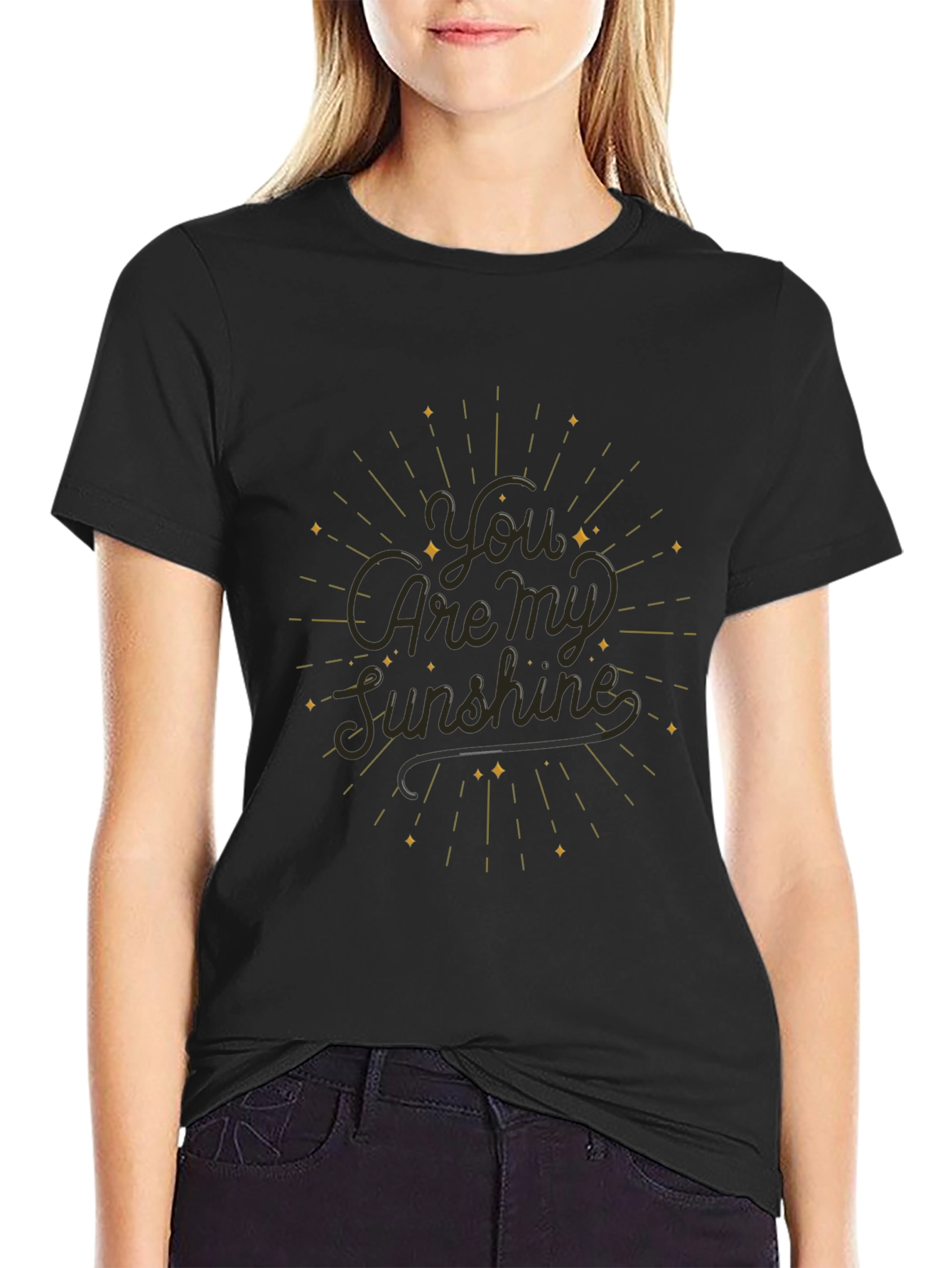 You Are My Sunshine Black T-Shirt
