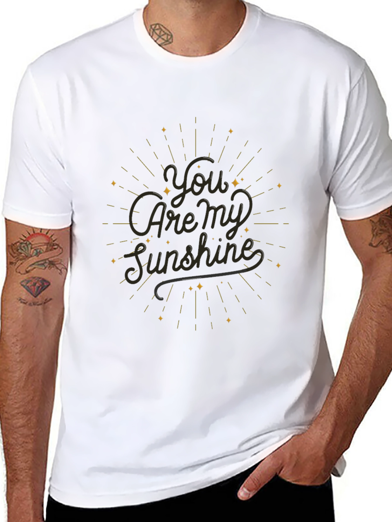 You Are My Sunshine Black T-Shirt