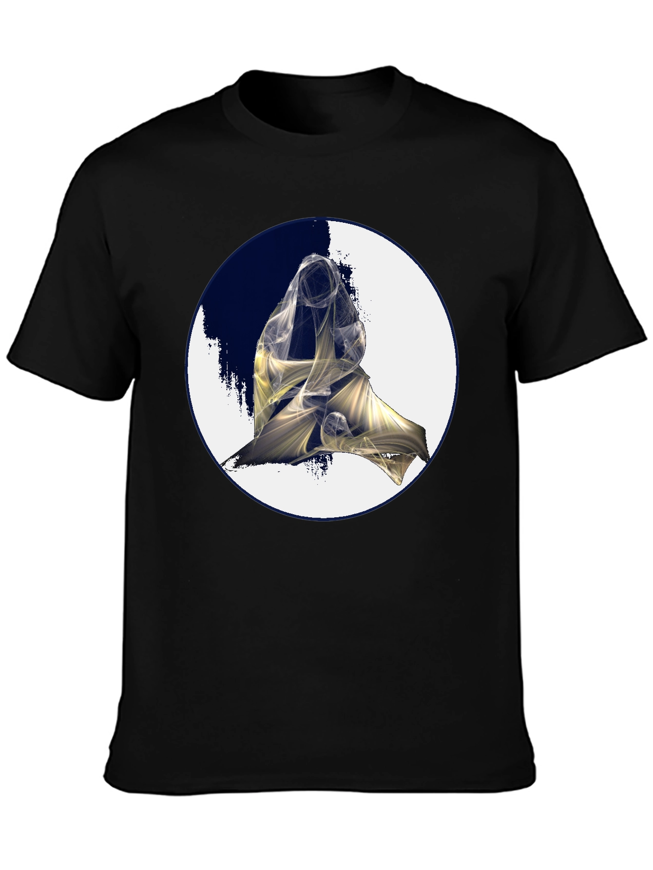 Abstract Figure Graphic Black Tee