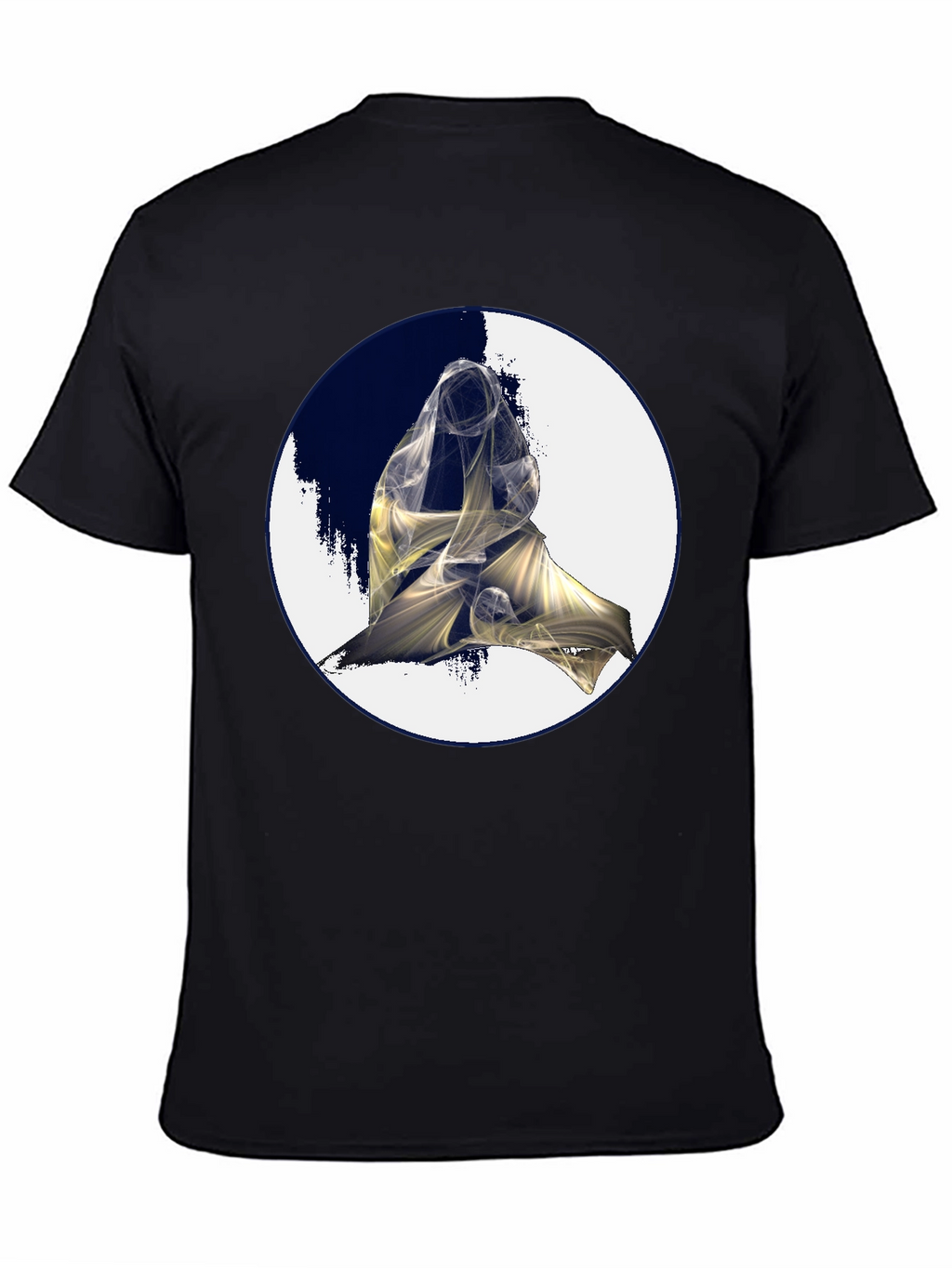 Abstract Figure Graphic Black Tee