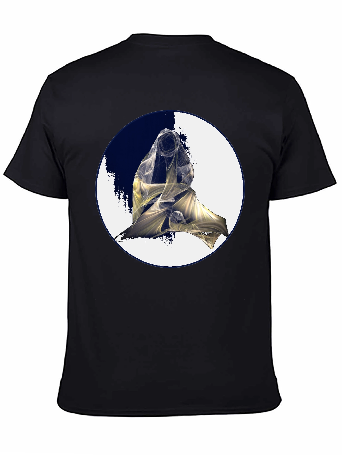 Abstract Figure Graphic Black Tee