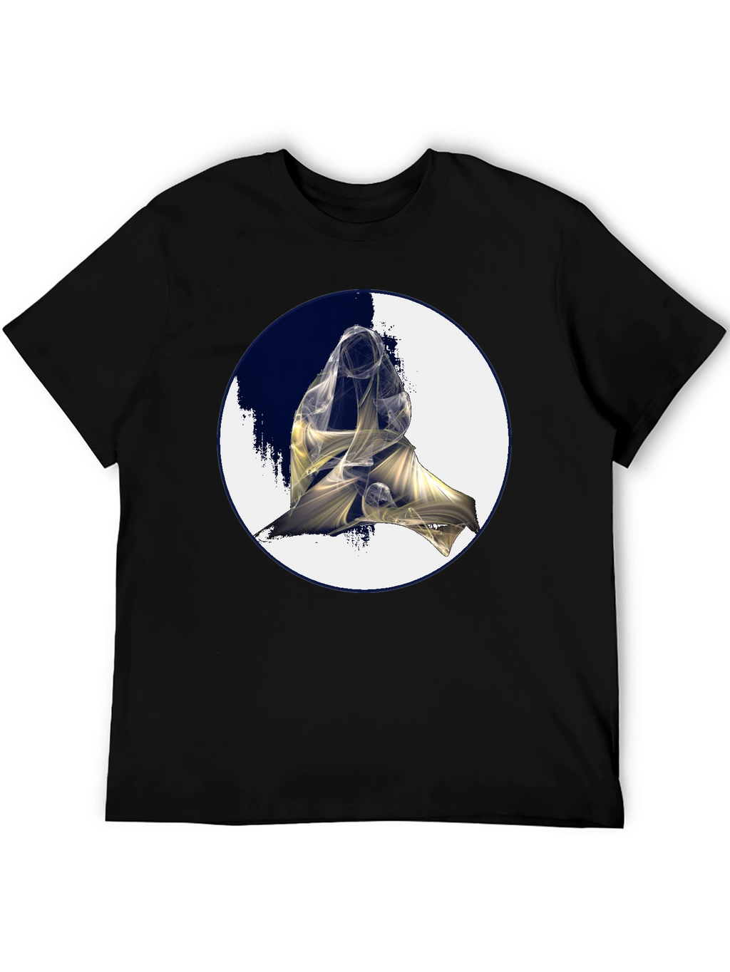 Abstract Figure Graphic Black Tee
