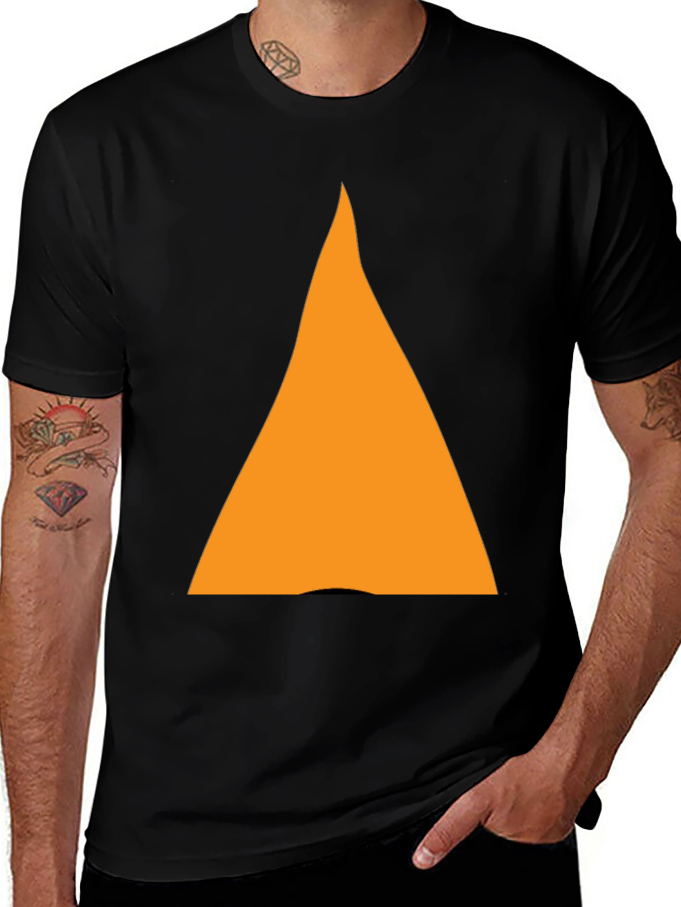 Bold Triangle Graphic Tee - Casual Style