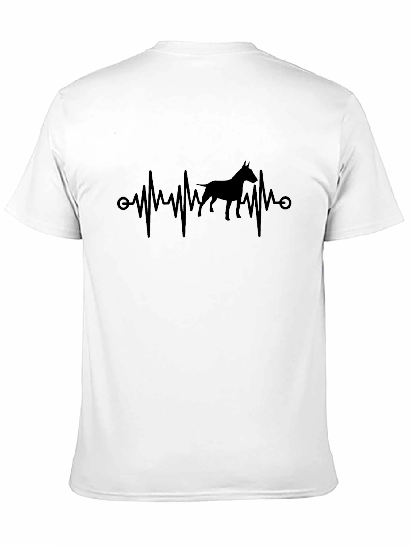Dog Breed Heartbeat T-Shirt - Mens Black Tee