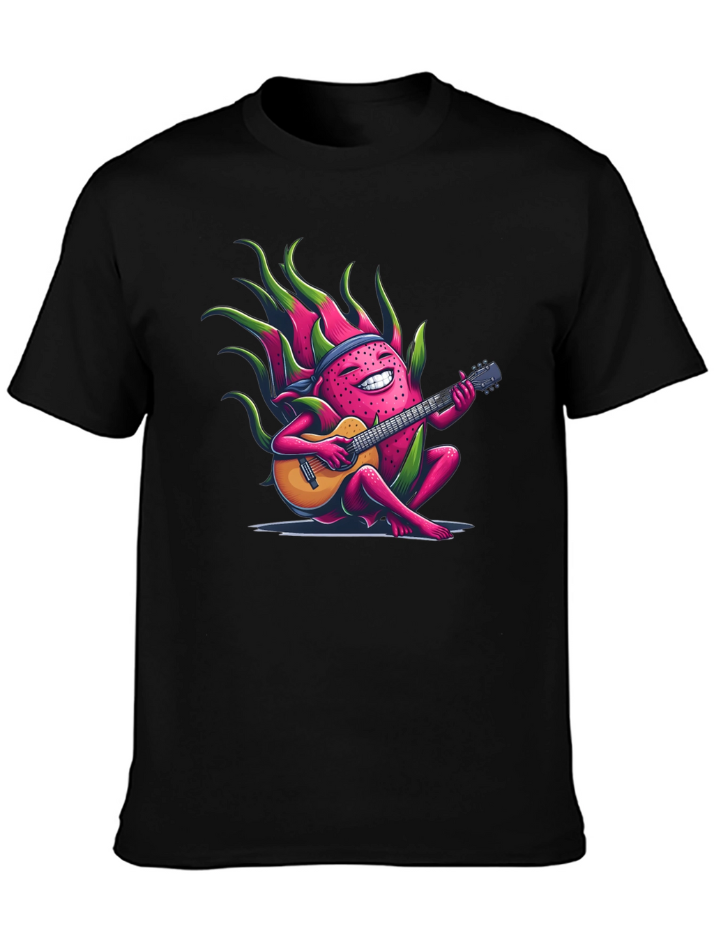Dragon Fruit Guitarist Black T-Shirt
