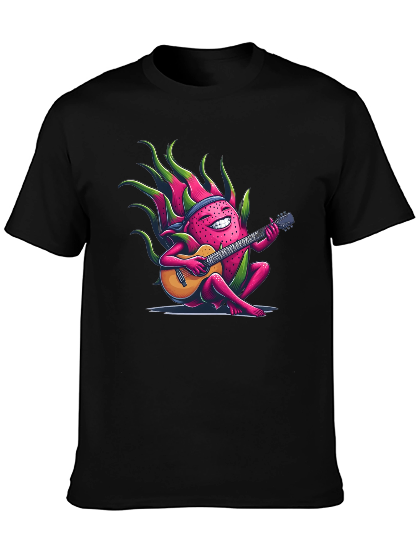 Dragon Fruit Guitarist Black T-Shirt