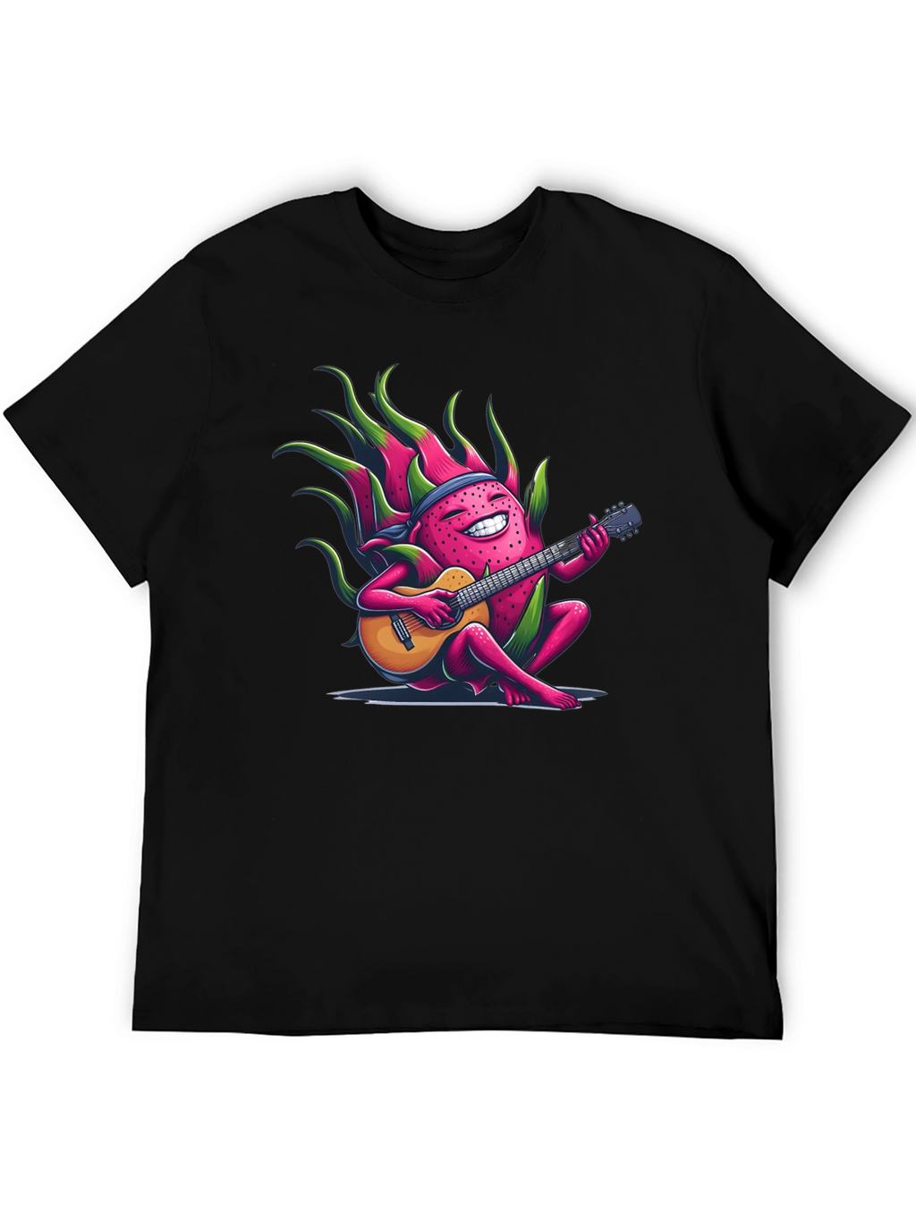 Dragon Fruit Guitarist Black T-Shirt
