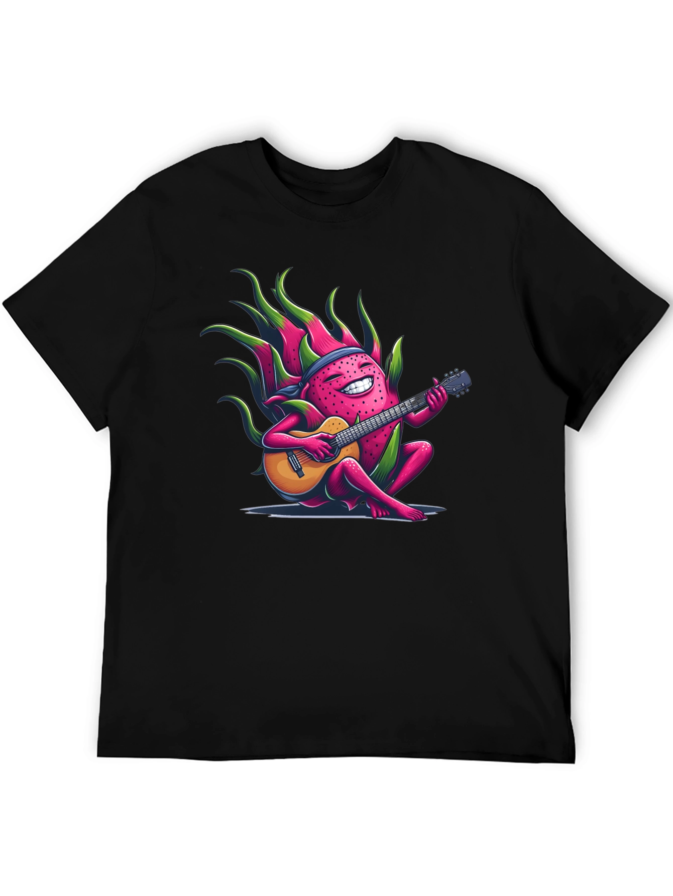 Dragon Fruit Guitarist Black T-Shirt