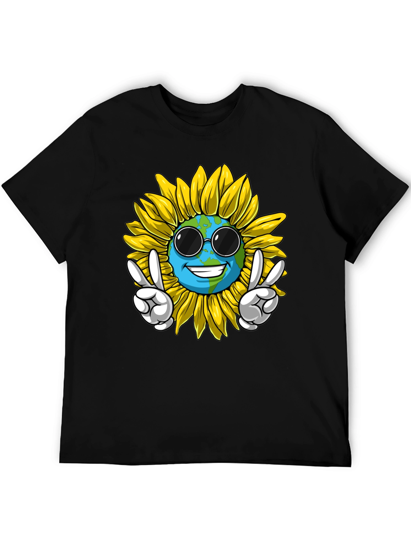 Earth Sunflower Graphic Tee - Peace & Style