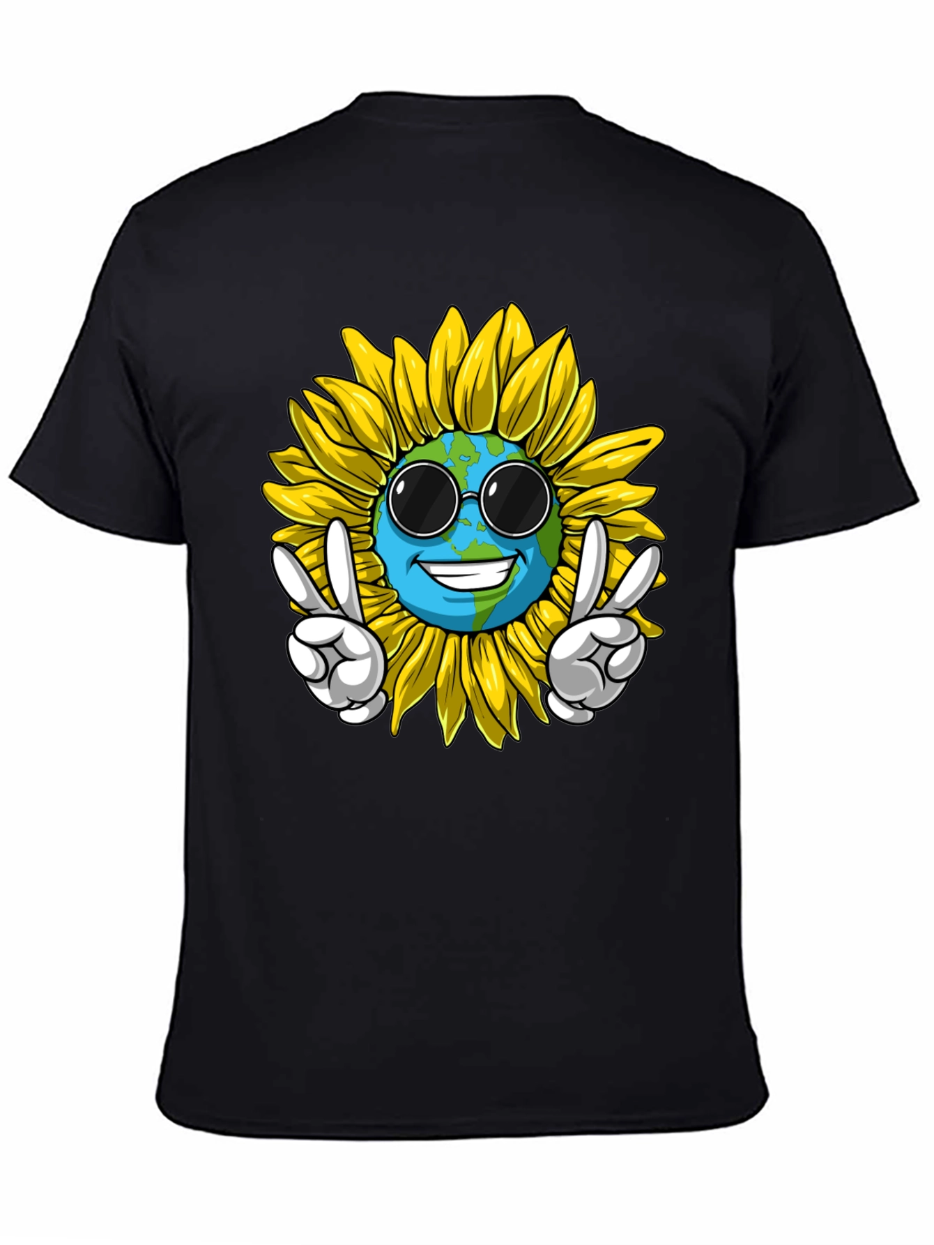 Earth Sunflower Graphic Tee - Peace & Style