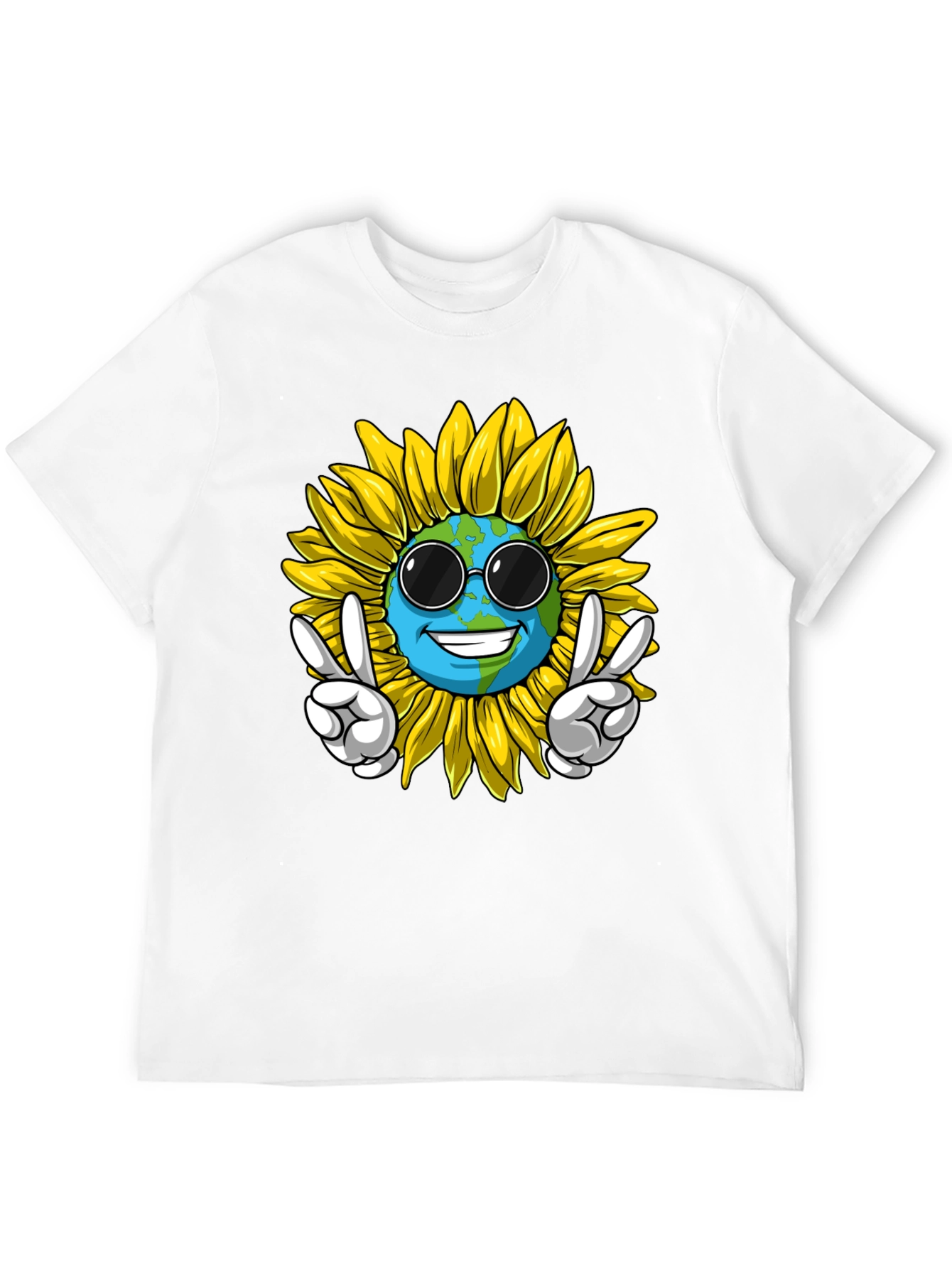 Earth Sunflower Graphic Tee - Peace & Style