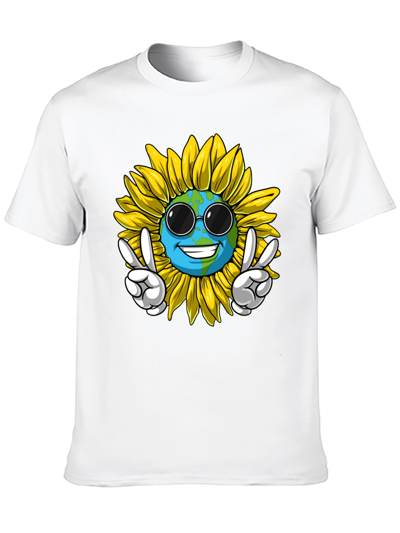 Earth Sunflower Graphic Tee - Peace & Style