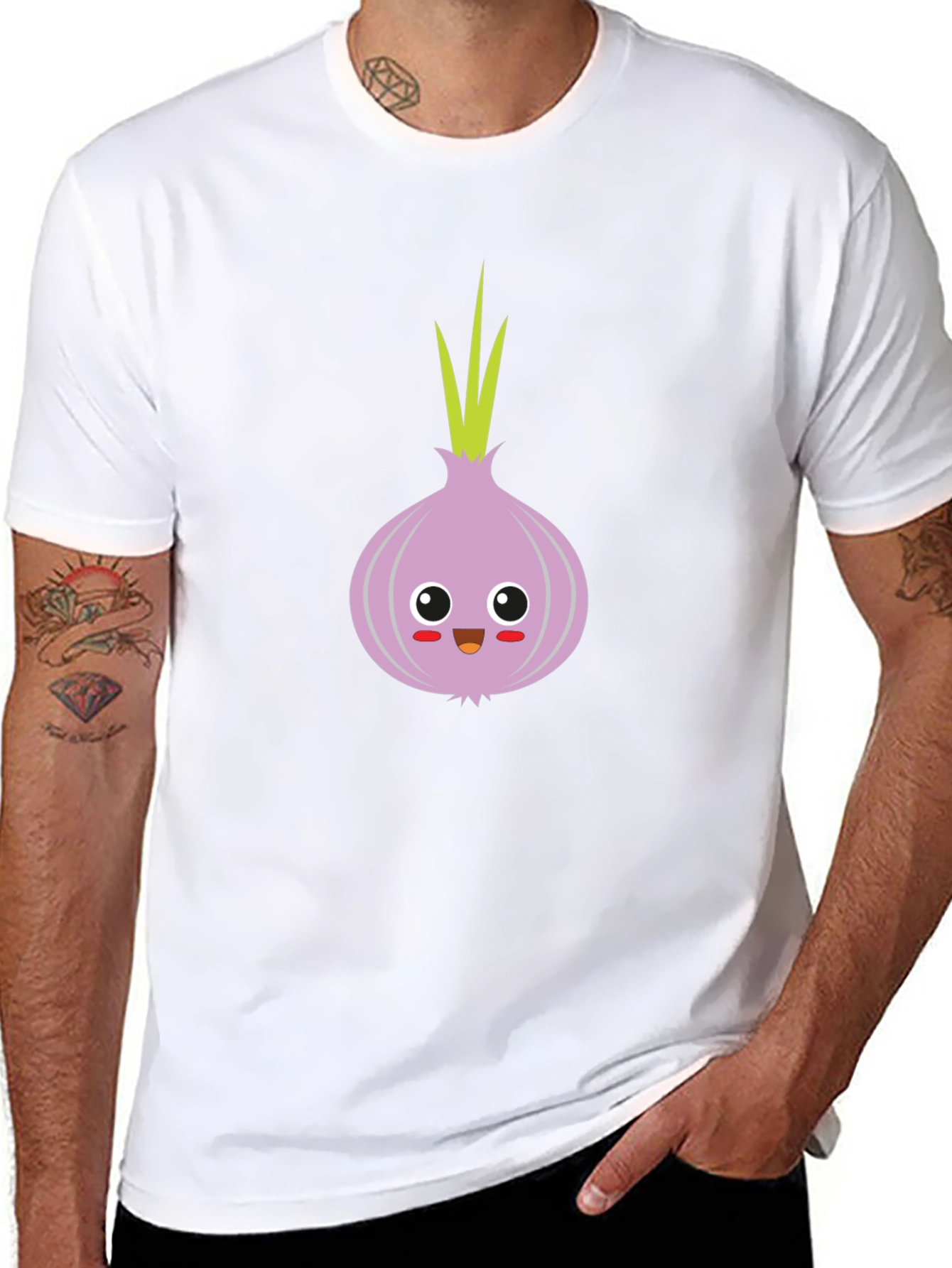 Cute Onion Cartoon T-Shirt - Fun & Unique Design