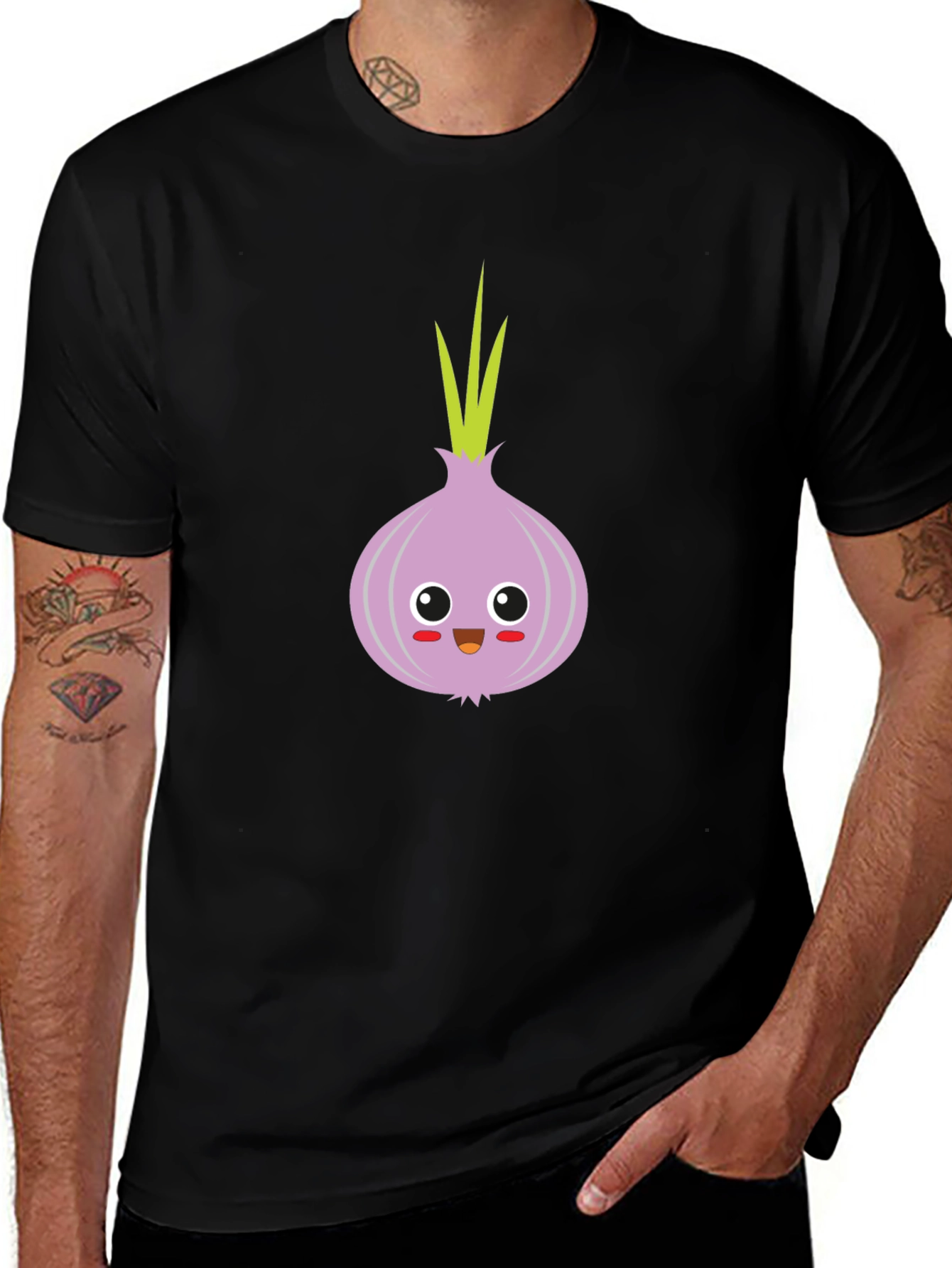 Cute Onion Cartoon T-Shirt - Fun & Unique Design