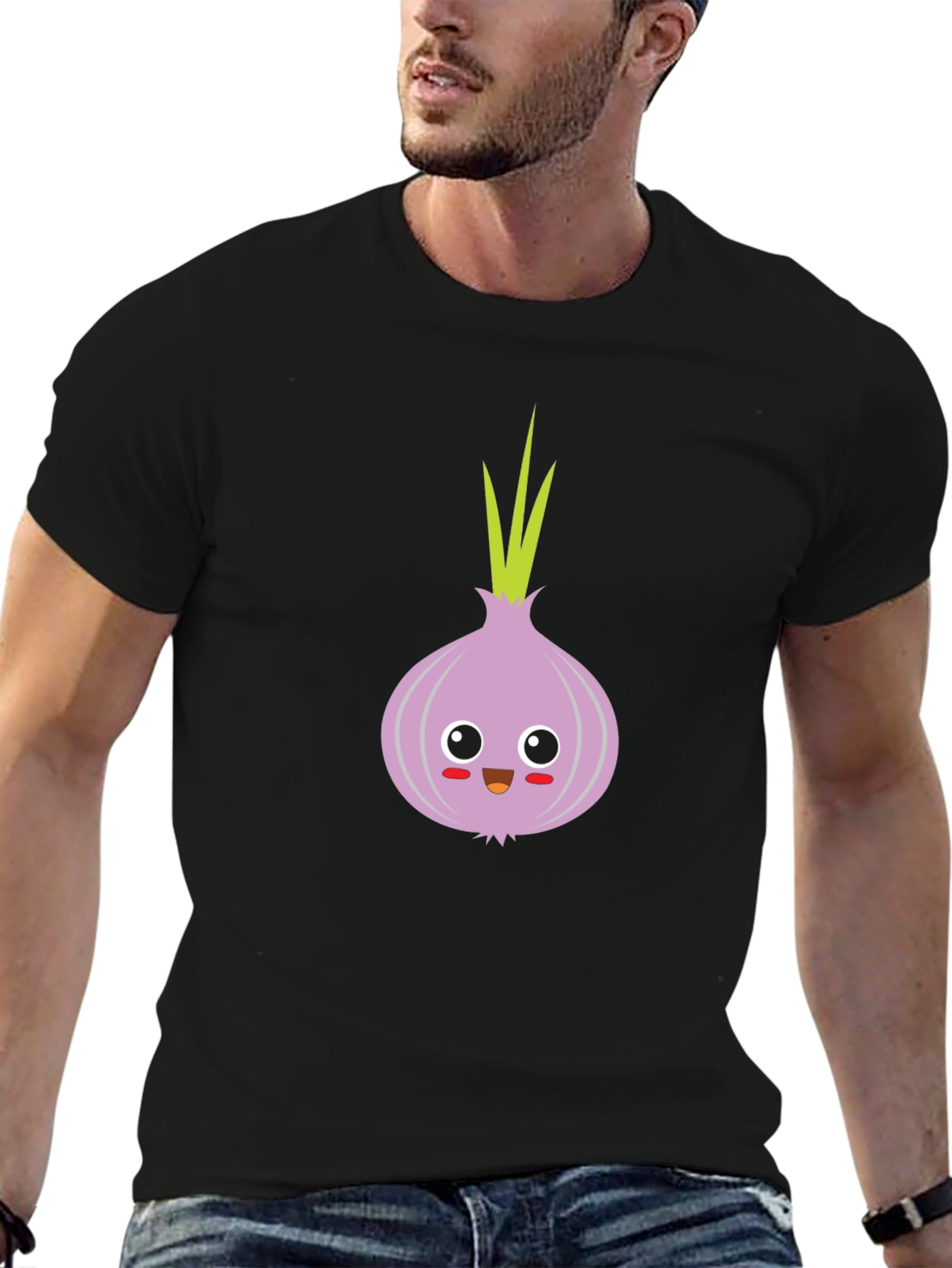 Cute Onion Cartoon T-Shirt - Fun & Unique Design