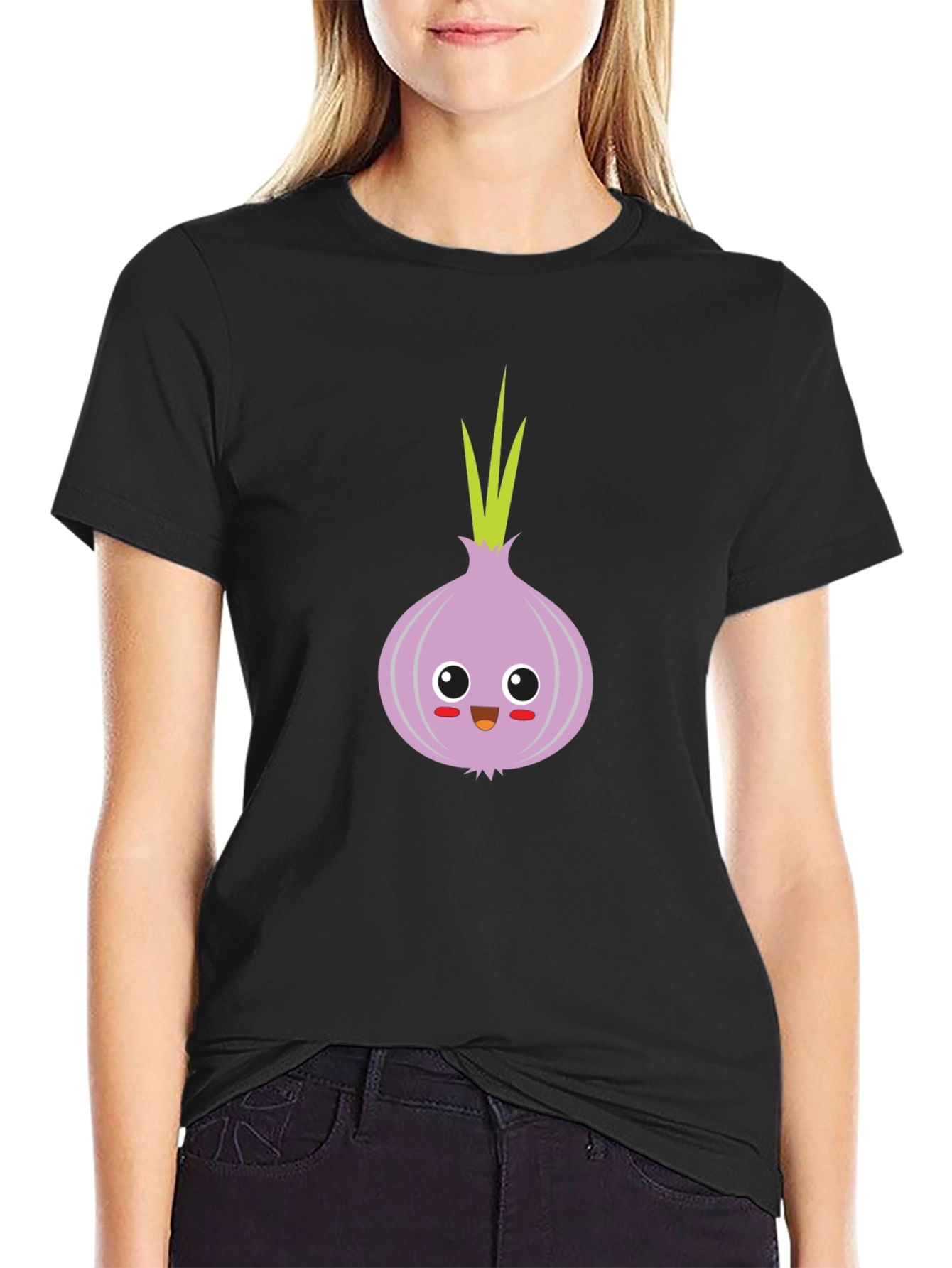Cute Onion Cartoon T-Shirt - Fun & Unique Design