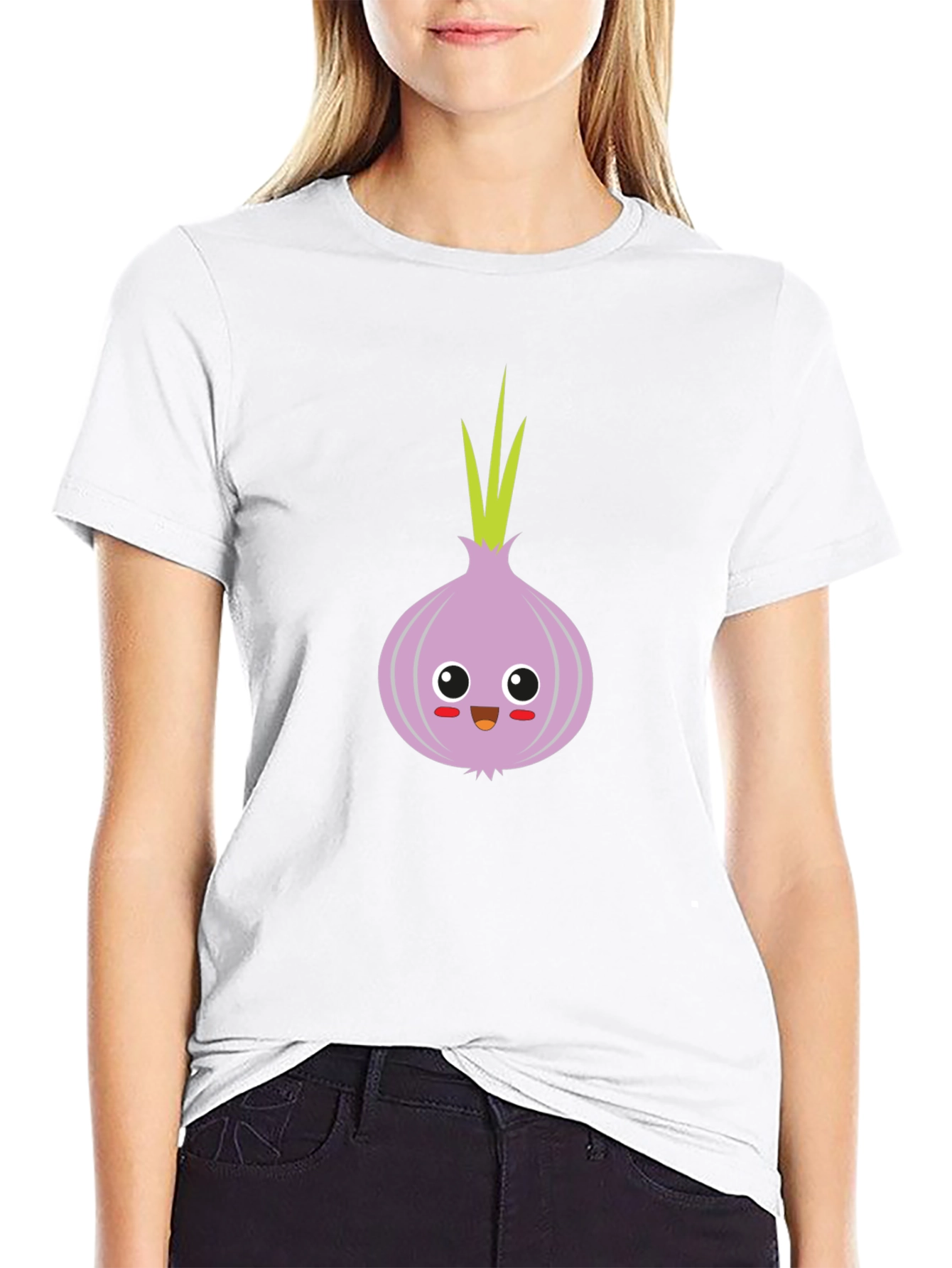 Cute Onion Cartoon T-Shirt - Fun & Unique Design