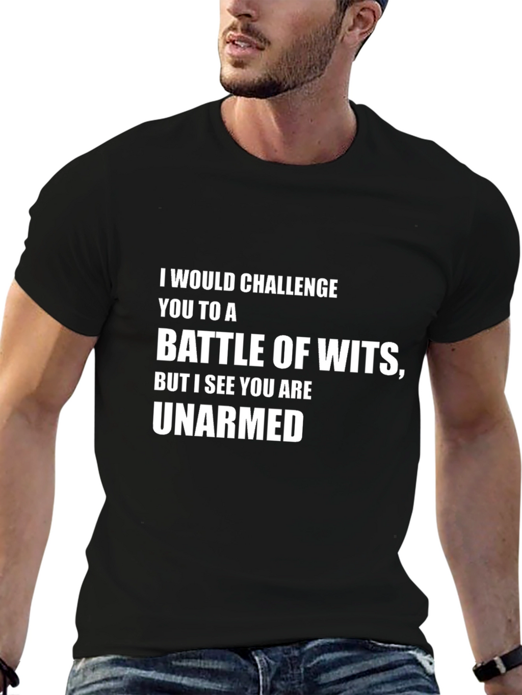 Funny Unarmed Battle of Wits Graphic Tee