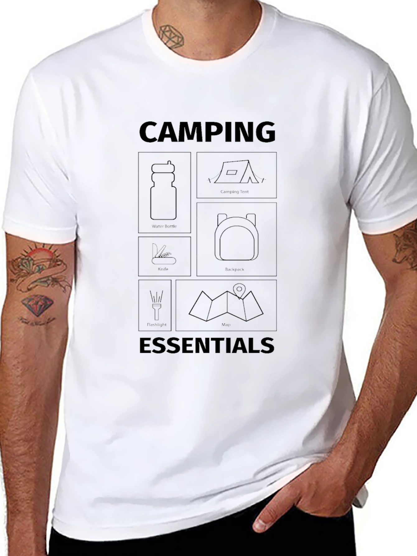 Camping Essentials Graphic Tee - Adventure Ready