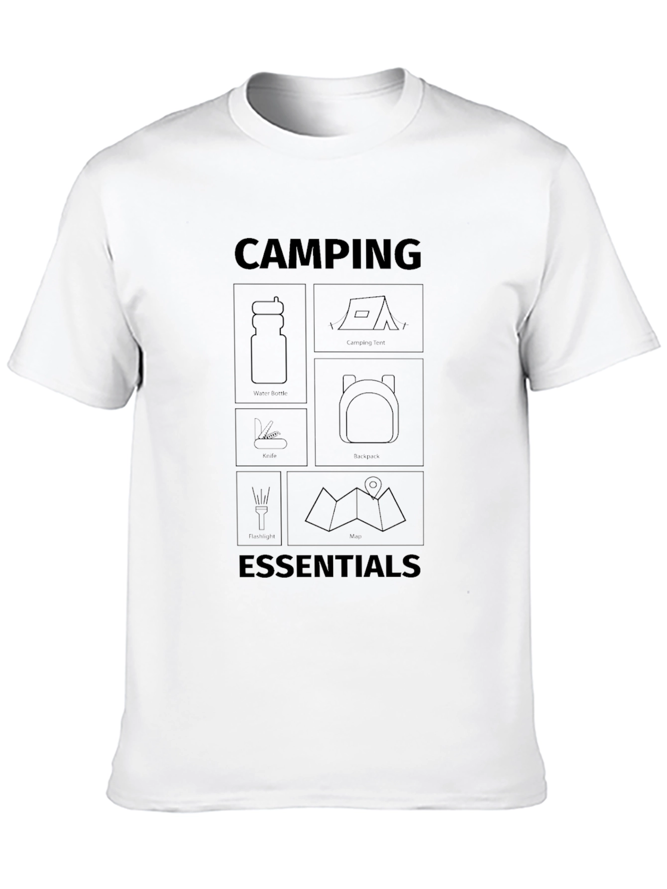 Camping Essentials Graphic Tee - Adventure Ready